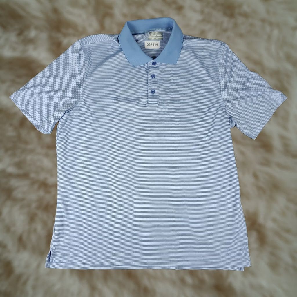Vintage Sunice Polo Shirt Mens XL Blue Striped Golf Casual Short Sleeve Adult Size US XL / EU 56 / 4 - 1 Thumbnail