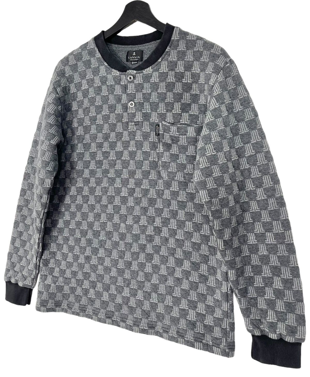 Lanvin 90s Vintage Lanvin Monogram Pull Over Size US M / EU 48-50 / 2 - 3 Thumbnail