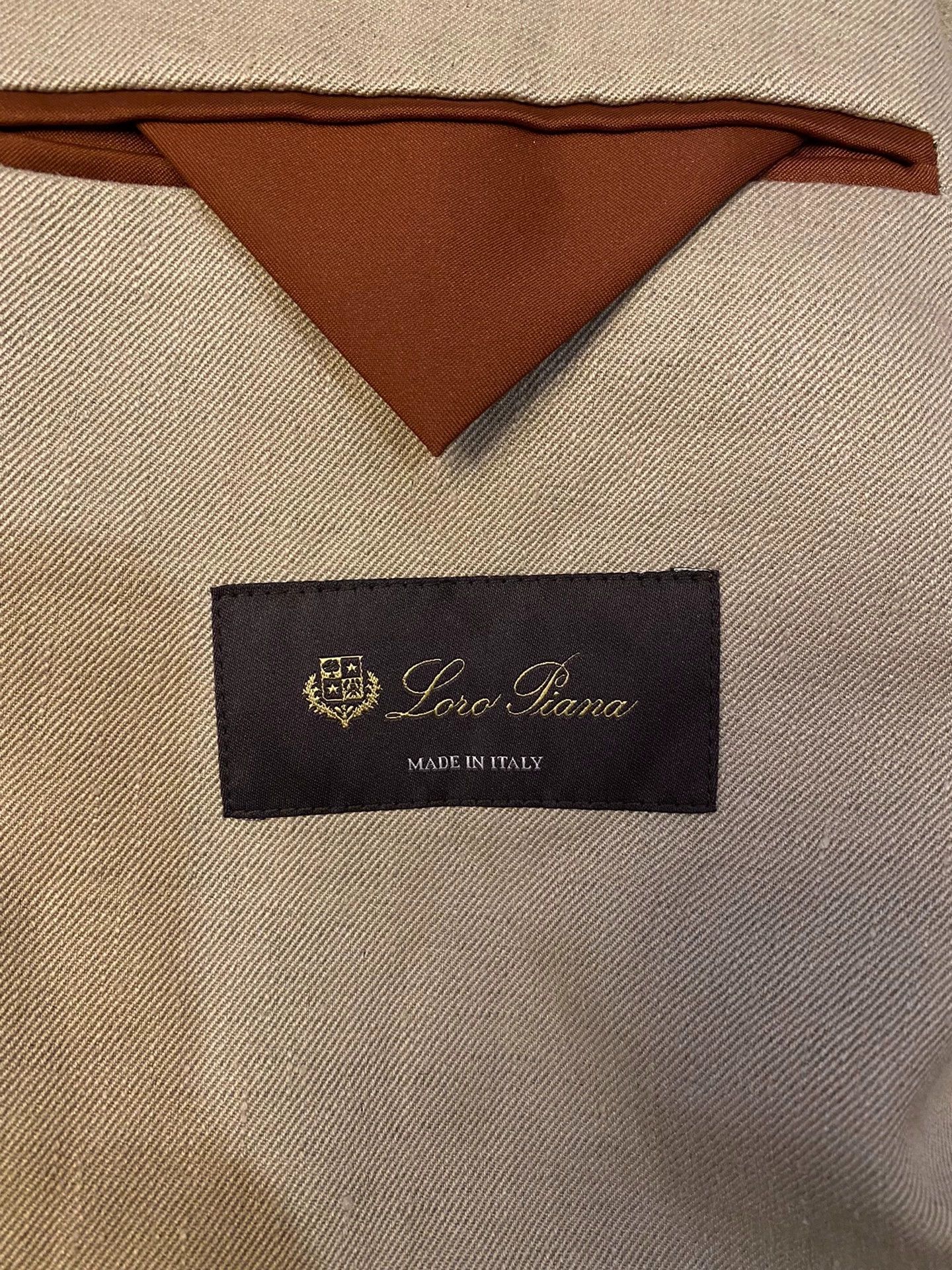 Loro Piana Loro Piana Handmade Italy 100% Heavy Linen Blazer Size 50R - 7 Thumbnail