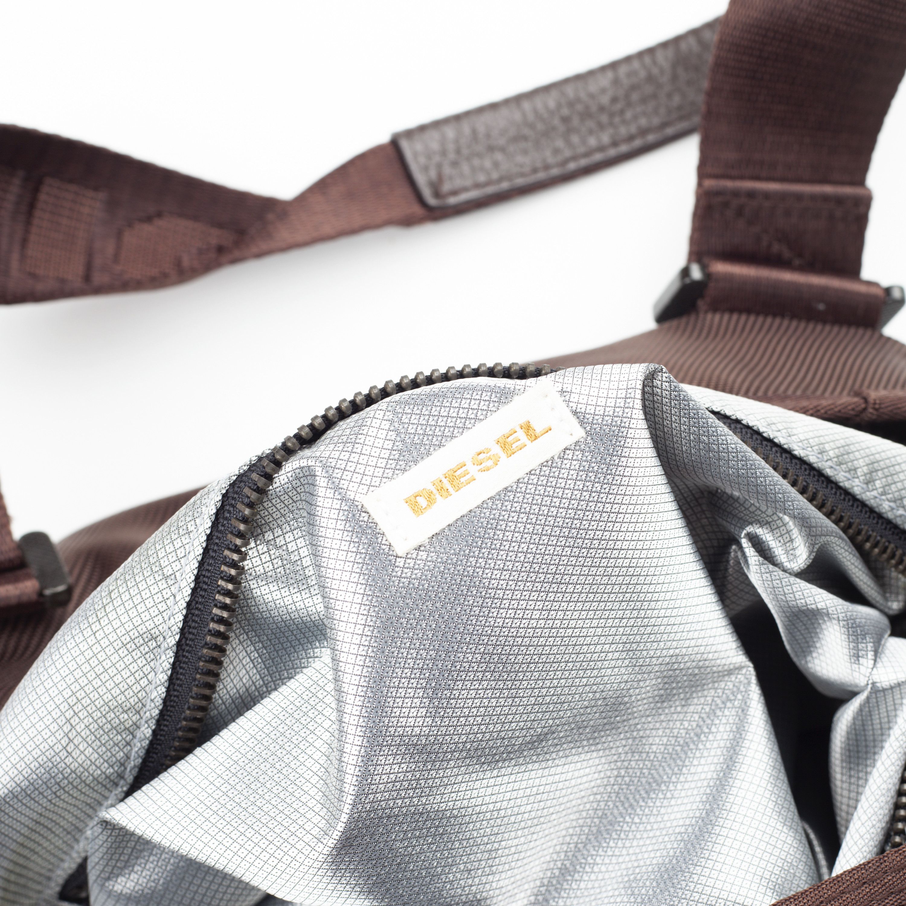 Diesel × Diesel Black Gold Diesel Brown Vintage Cargo Nylon Shoulder Bag Size ONE SIZE - 8 Thumbnail
