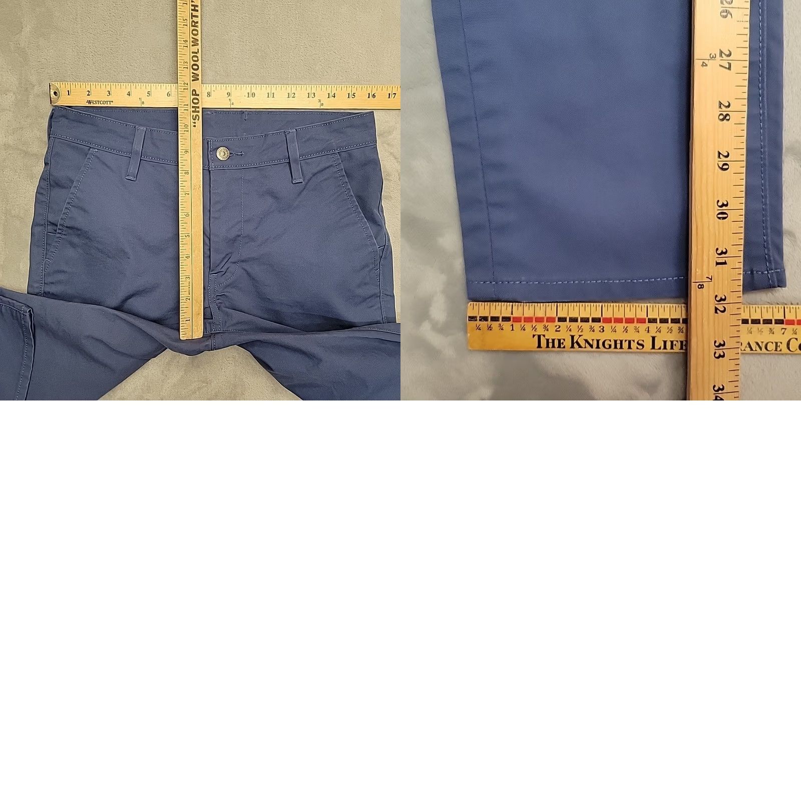 Vintage Levis Pants Men 32x32 Blue Performance Stretch Hiking Casual Chino Flat Front Size US 32 / EU 48 - 8 Thumbnail