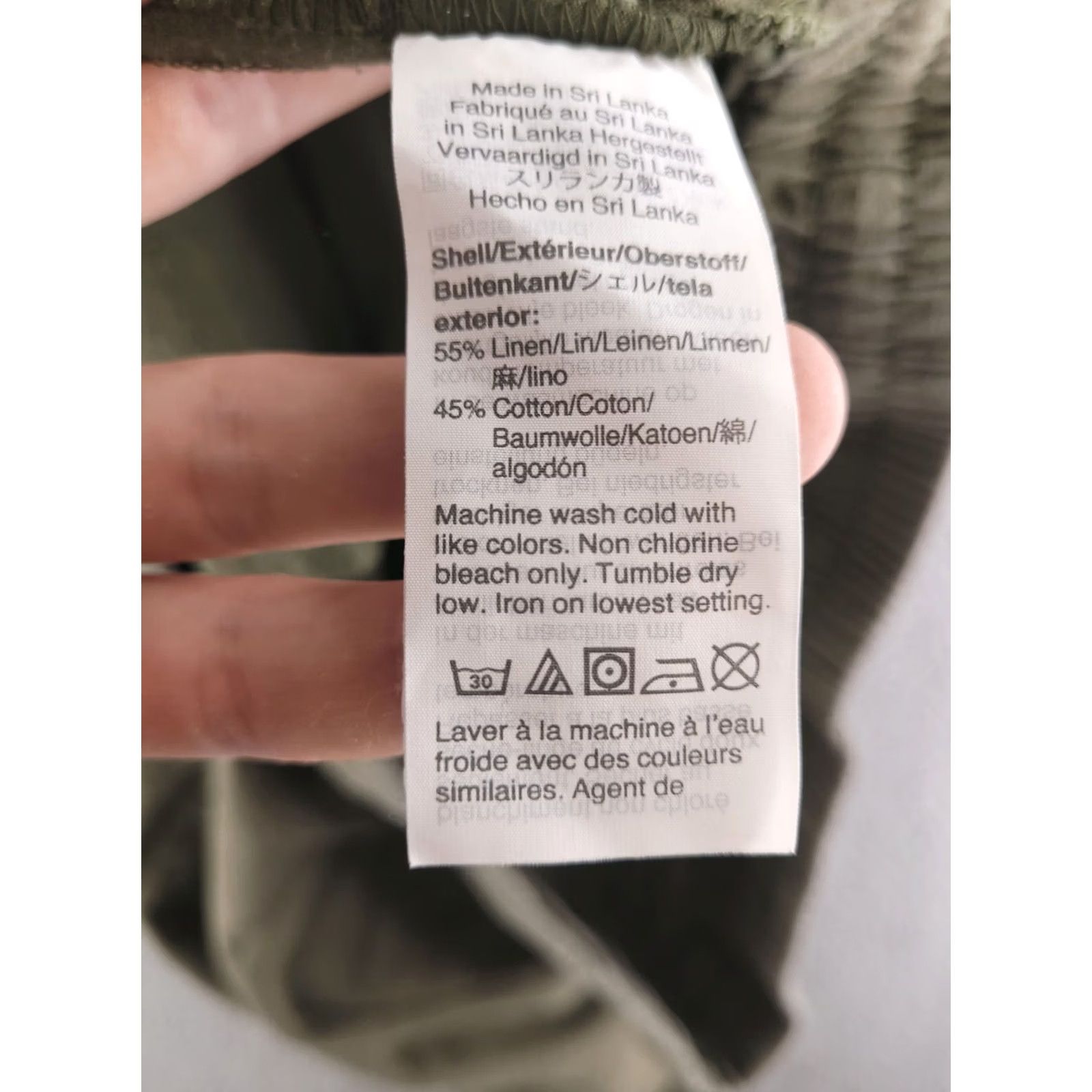 J.Crew J.CREW Pants Womens 12 Green Linen Crop Cropped Cropped Pants Cotton Linen Blend Solid Size 34" / US 12 / IT 48 - 5 Thumbnail
