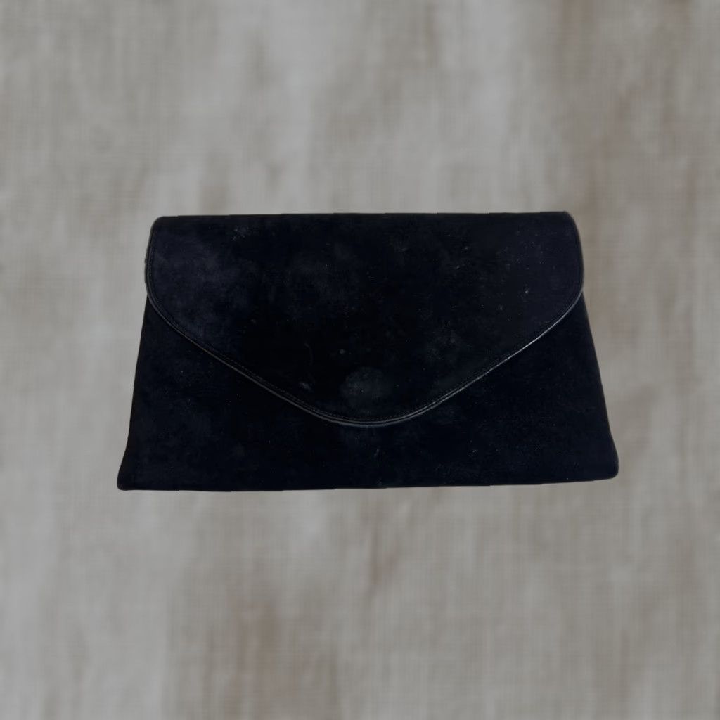 Bally VINTAGE Bally Clutch Womens Black Leather Suede Purse Size ONE SIZE - 1 Thumbnail