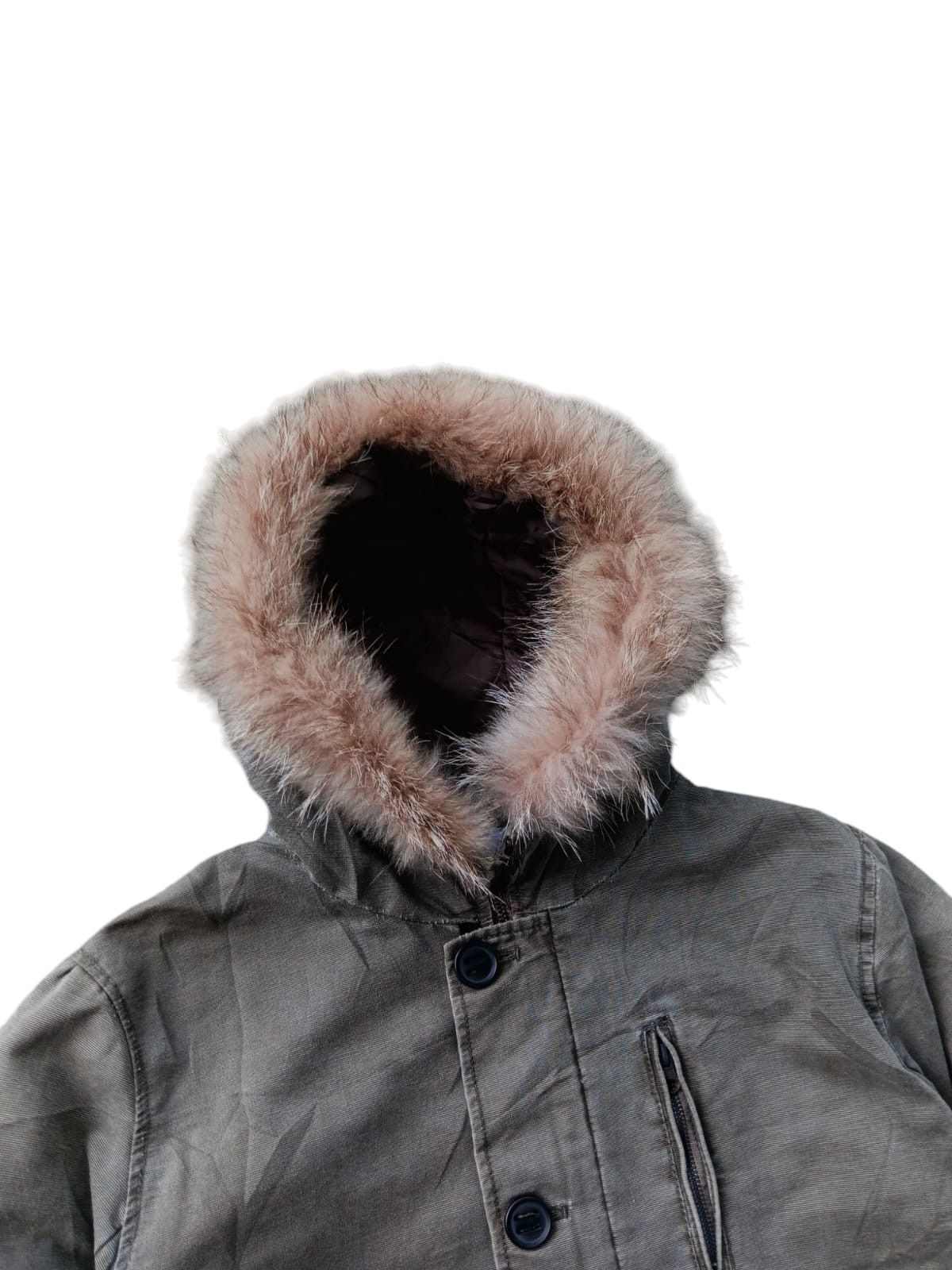 Japanese Brand 🇯🇵Japanese fur hoodie sun faded bomber vintage jacket Size US L / EU 52-54 / 3 - 2 Thumbnail