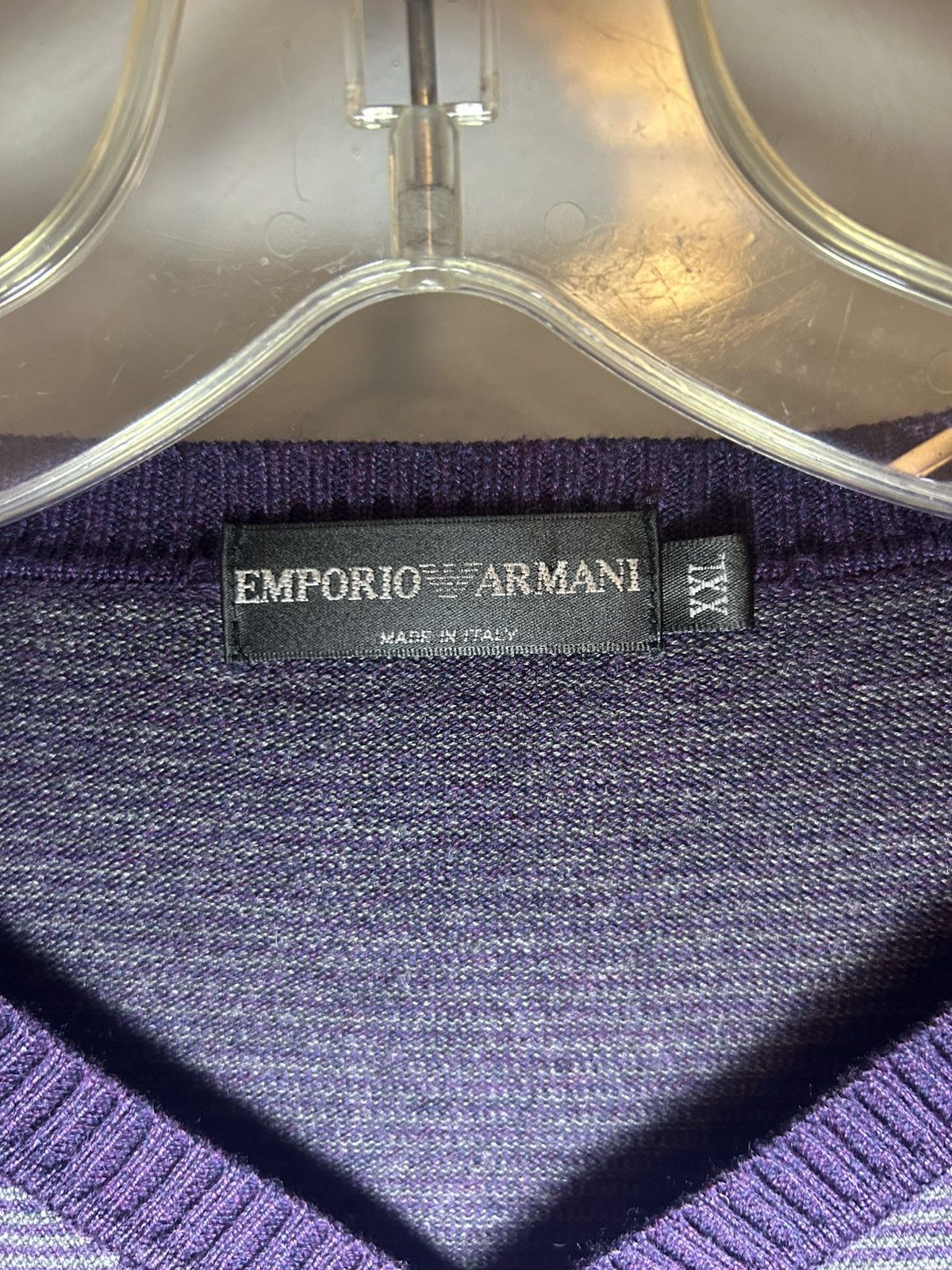 Armani × Designer × Emporio Armani Emporio Armani 100% wool cardigan sweater Size US XL / EU 56 / 4 - 3 Thumbnail