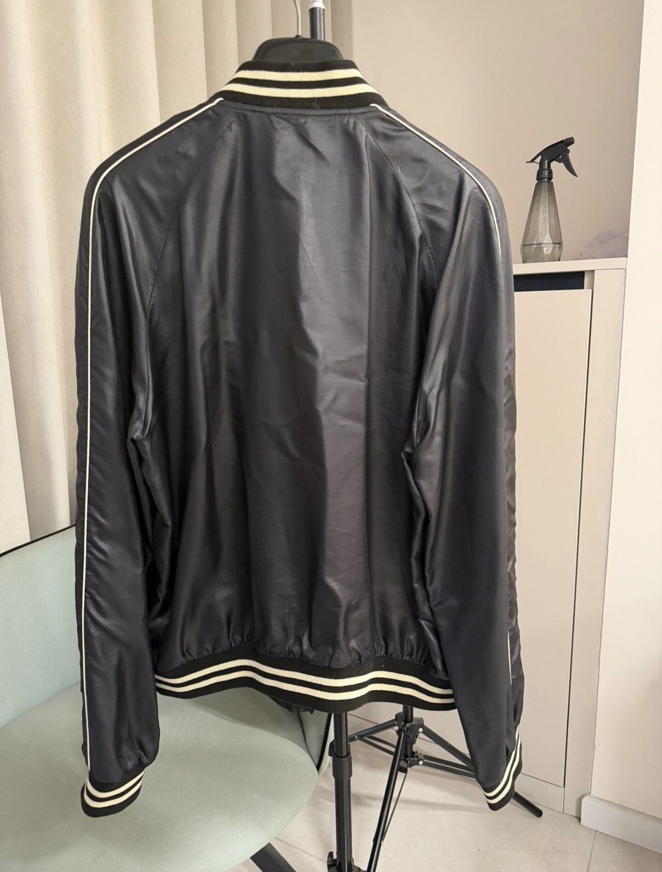 Celine Celine 20SS Black Teddy Varsity Jacket Sz.XL Size US XL / EU 56 / 4 - 2 Thumbnail