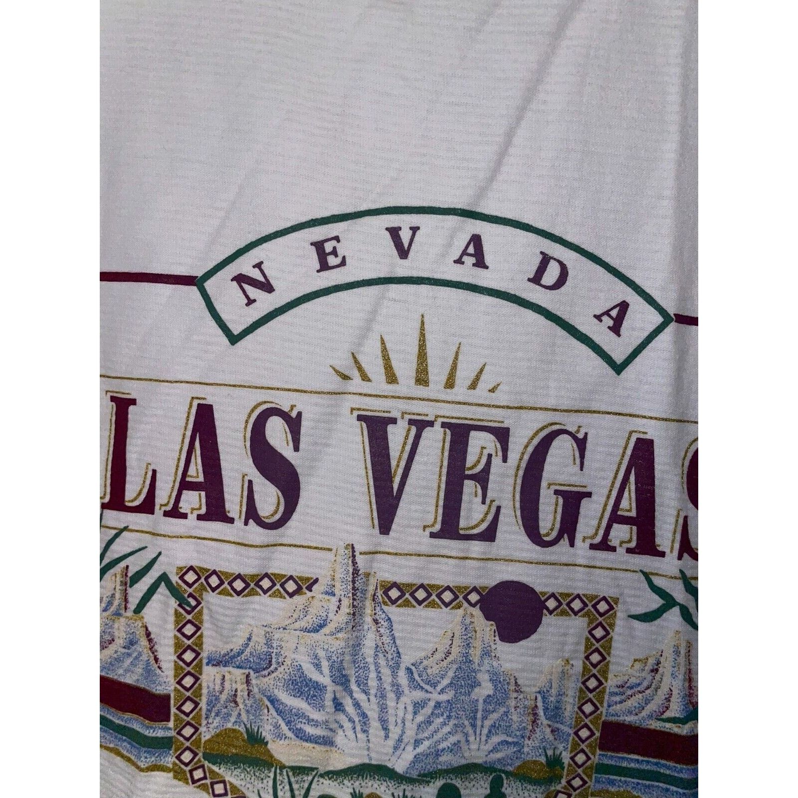 Vintage Vintage Las Vegas Shirt Nevada Desert White Large Tee Size US L / EU 52-54 / 3 - 5 Thumbnail