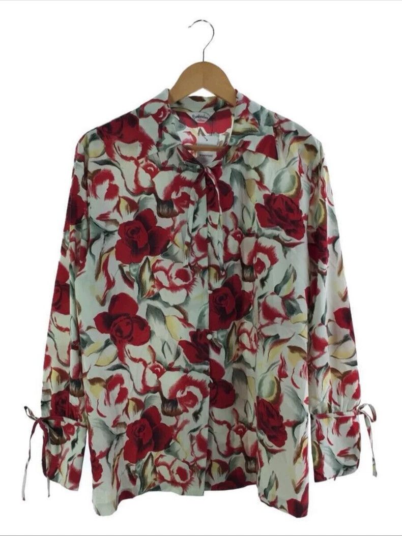 Kenzo KENZO Vintage rose flower tie shirt Size XS / US 0-2 / IT 36-38 - 2 Thumbnail