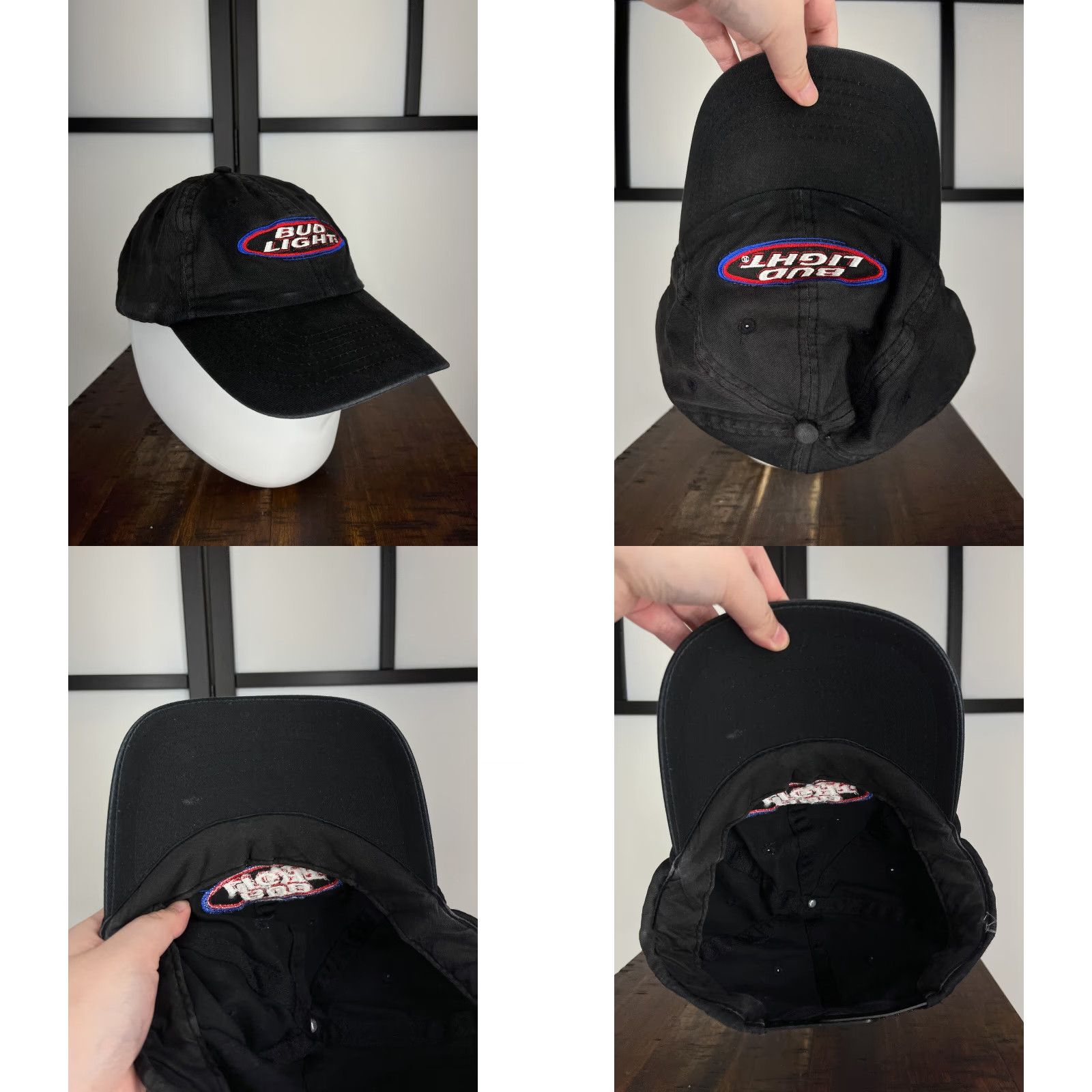 Budweiser VINTAGE Budweiser Hat Cap Snap Back Adult One Size Black Bud Light Cotton Twill Size ONE SIZE - 8 Thumbnail