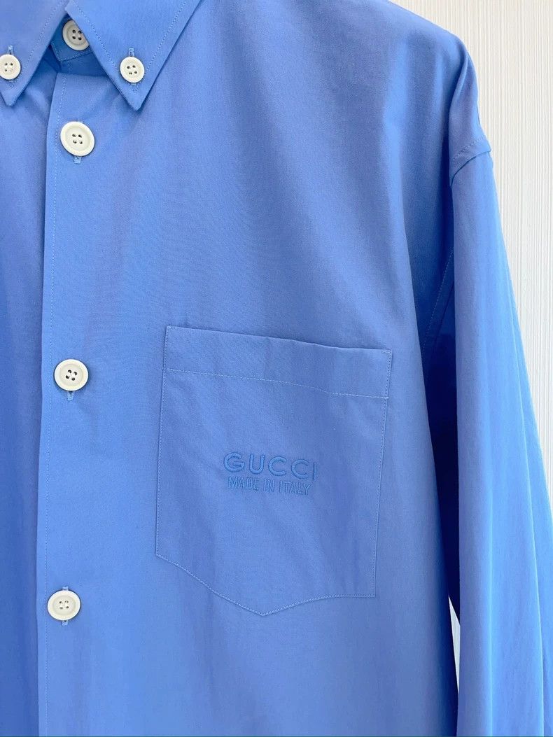Gucci Gucci Men's embroidered logo shirt 2501-Nextarrow Size US S / EU 44-46 / 1 - 2 Thumbnail