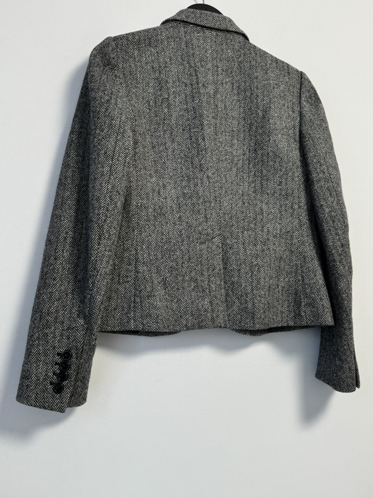 RED Valentino Red Valentino Cropped Blazer Jacket Grey Herringbone Size 44 Size M / US 6-8 / IT 42-44 - 15 Thumbnail
