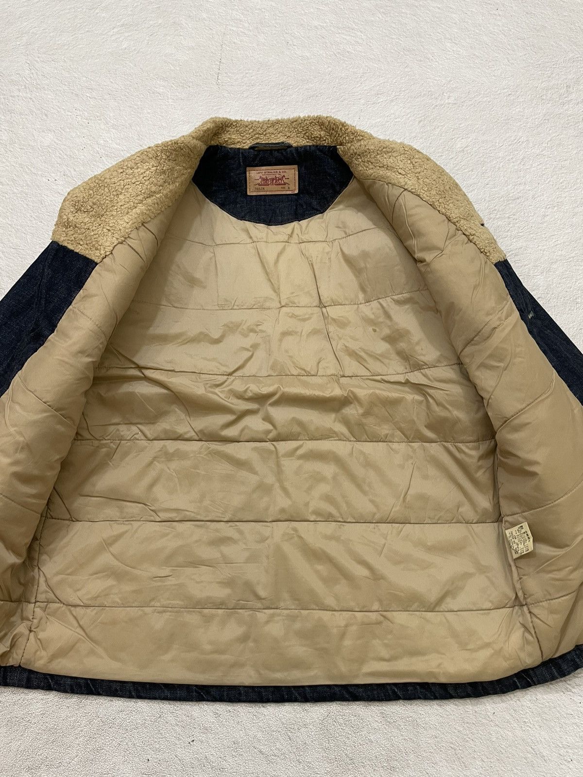 14th Addiction 2000s Levis Raw Denim Jacket Collar Heavy Weight Y2K Japan Size US XL / EU 56 / 4 - 5 Thumbnail