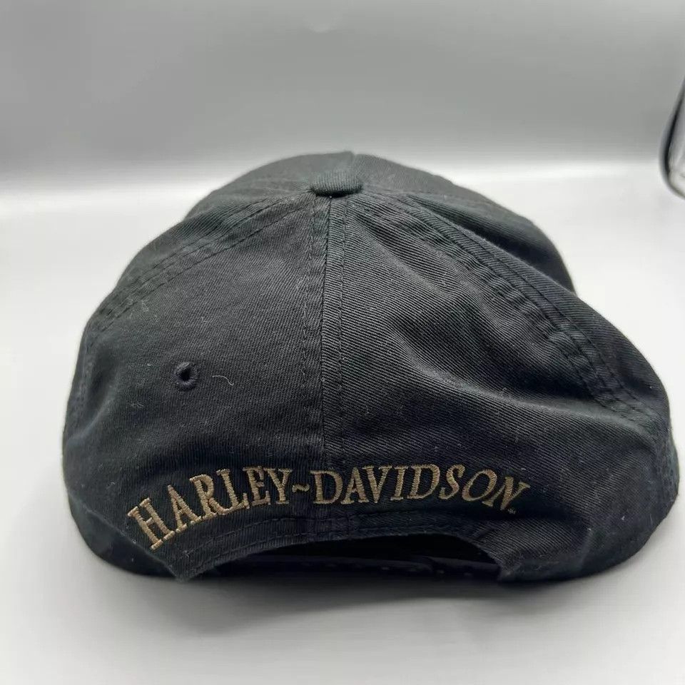 Harley Davidson Harley-Davidson Hat Men Black Motorcycle Snap Back Cap Size ONE SIZE - 4 Thumbnail