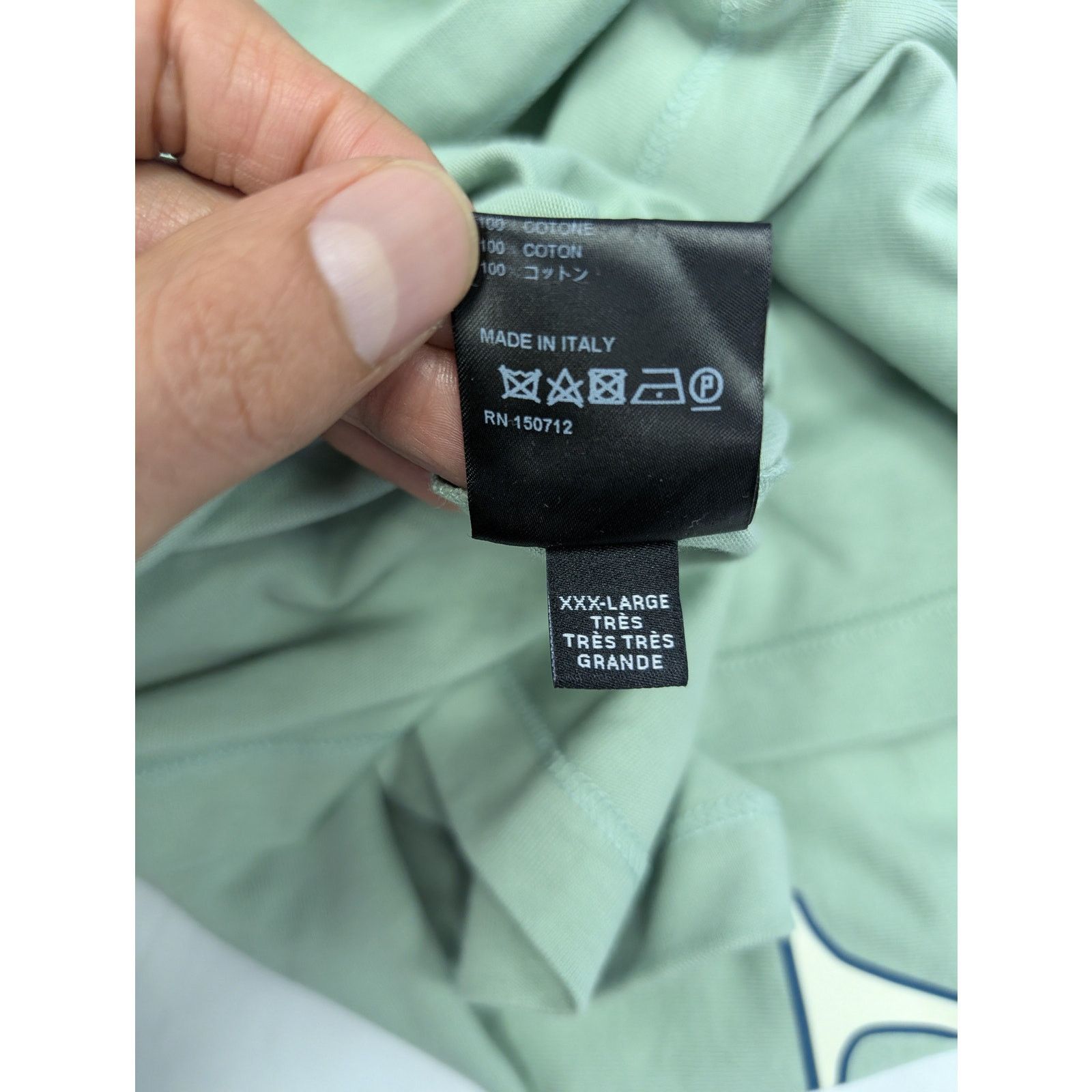 Amiri o1rshd1 Amiri Staggered Logo Tee T-Shirt in Frosty Green 3XL Size US XXL / EU 58 / 5 - 13 Thumbnail