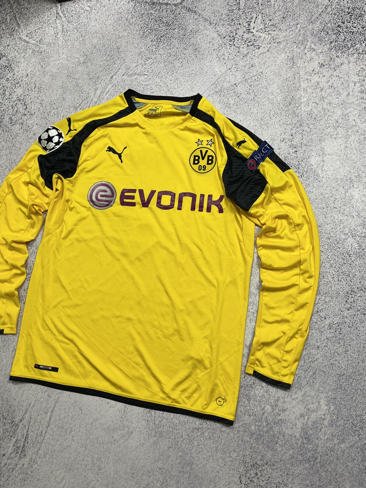 Puma Borussia Dortmund 2016 #5 Bartra Soccer Long Sleeve Jersey Size US L / EU 52-54 / 3 - 3 Thumbnail
