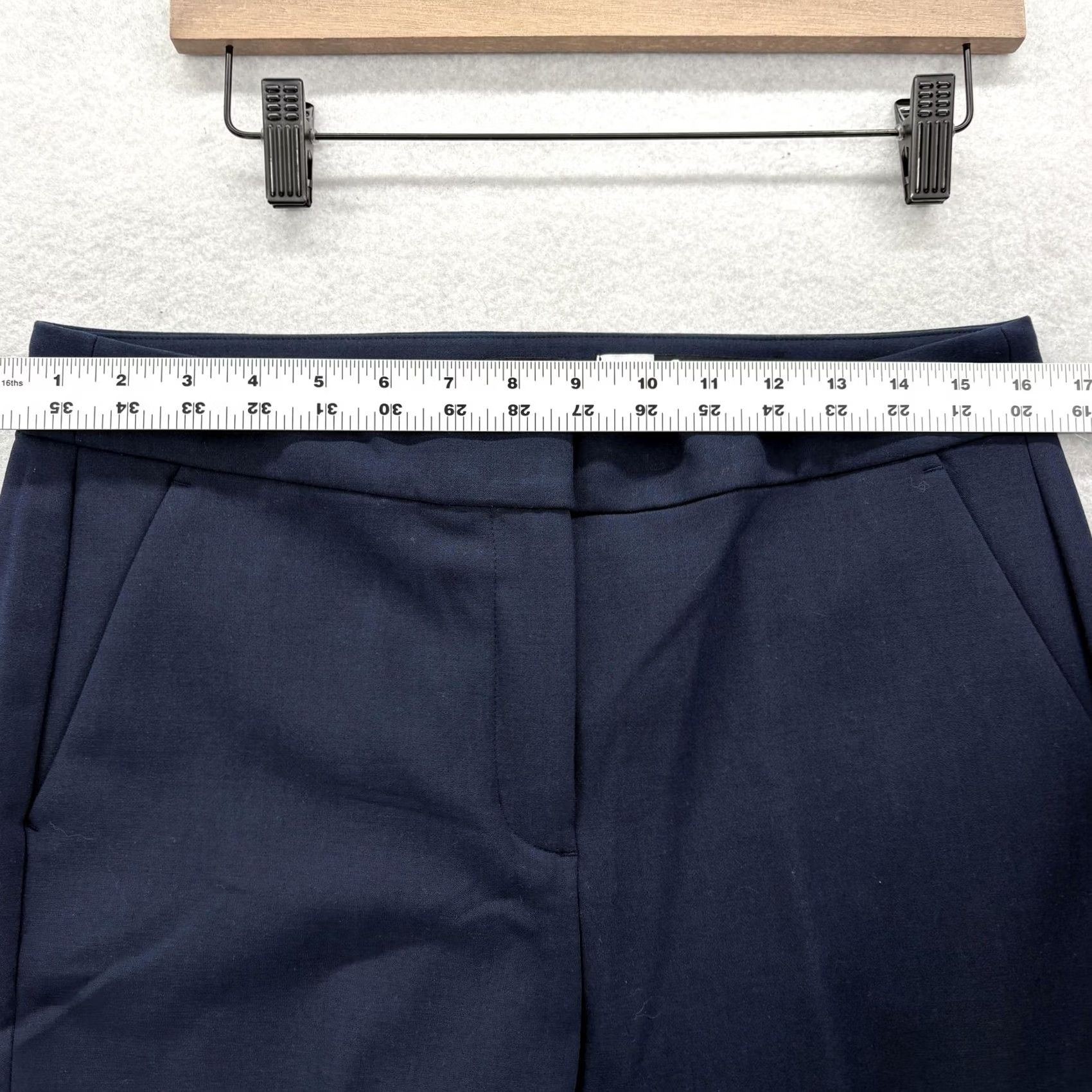 J.Crew J.CREW Dress Pants Womens 10 Blue Straight Leg Twill Pockets Zip Flat Front Workwear Business Modern Classic Mens Womens Girl Boy Size 32" / US 10 / IT 46 - 6 Thumbnail