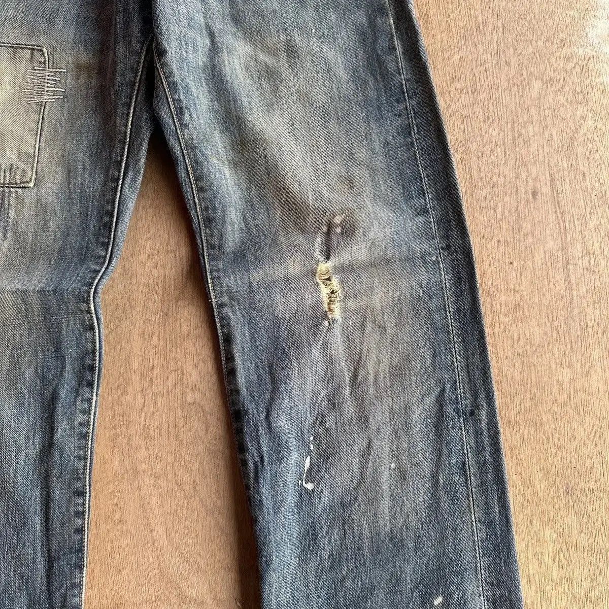 Japanese Brand SUPER SICKS 🔥FLASH REPORT Japan Jean Patchwork Denim Pants Size US 31 - 5 Thumbnail