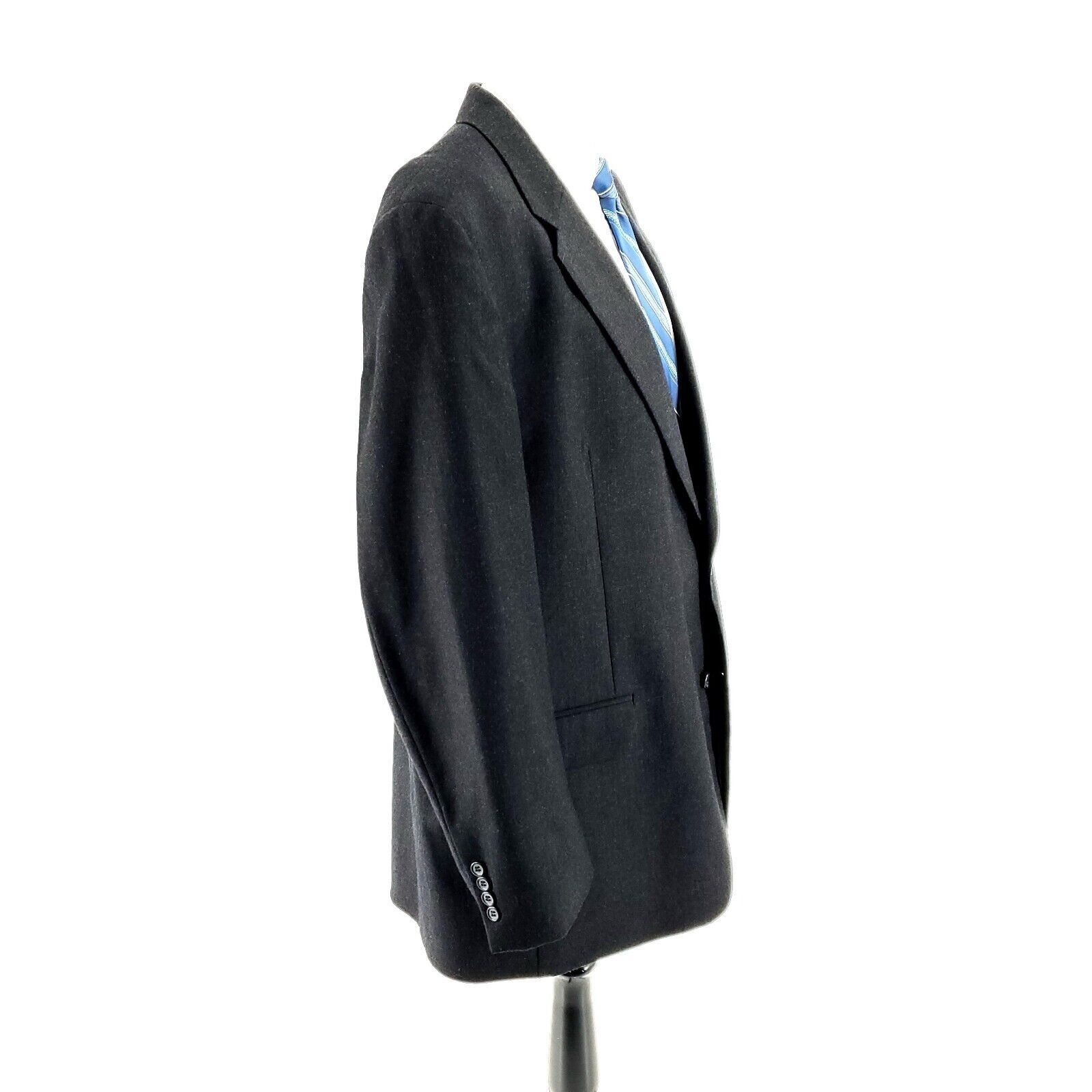 Jos. A. Bank Jos A Bank Wool Cashmere 2 Button Blazer 46L Gray Size 46L - 6 Thumbnail