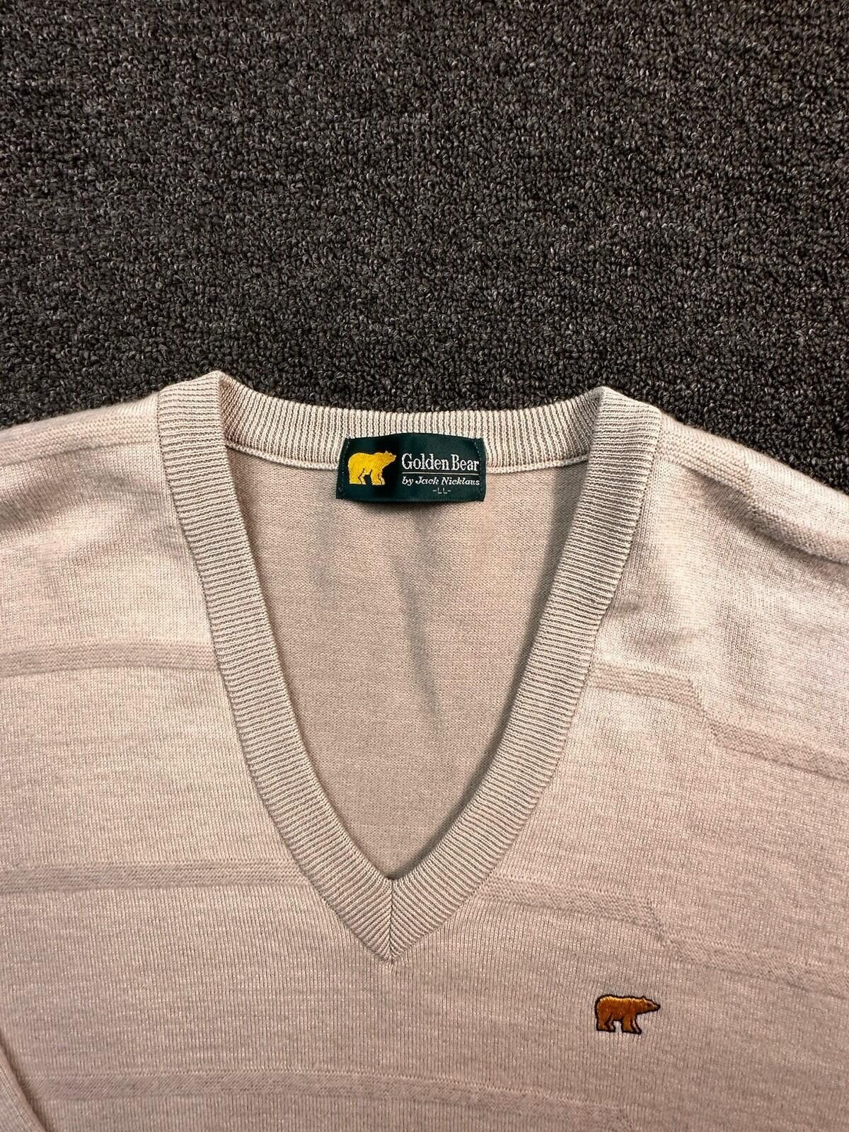 Golden Bear Golden Bear x Japanese Men's Beige 100-% Wool V-Neck Size LL Size US L / EU 52-54 / 3 - 3 Thumbnail