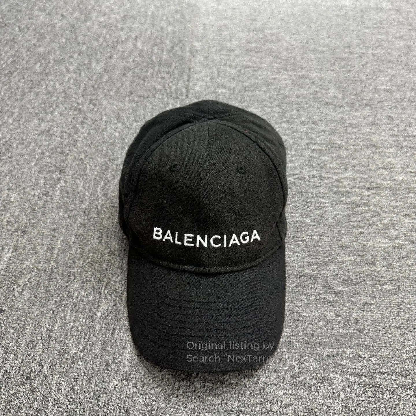 Balenciaga Rare No Notch Heavy Piercing Pierced Cap NWT (M) 57 CM