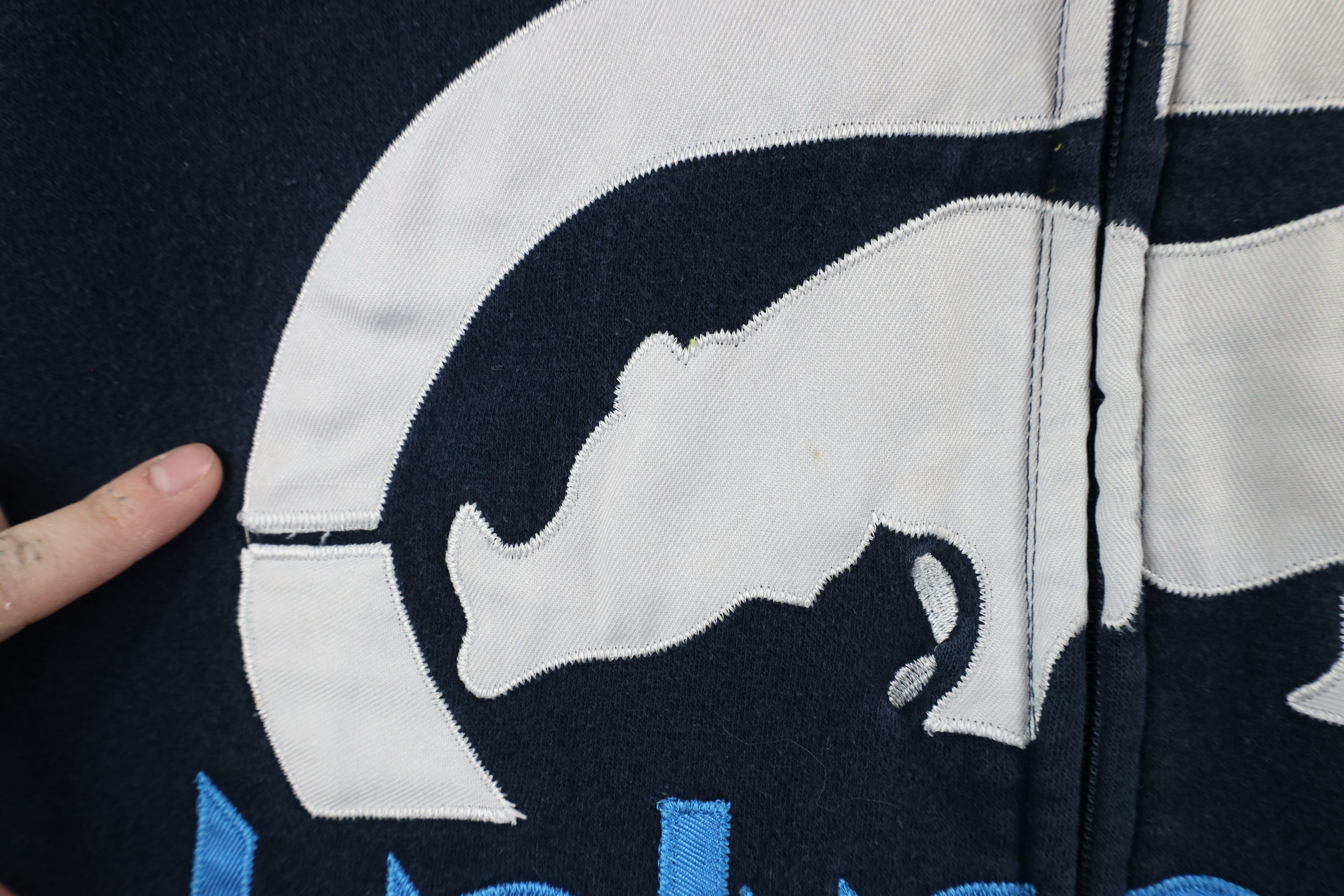 Ecko Unltd. × Vintage Vintage Y2K Ecko Unlimited Spell Baggy Full Zip Hoodie Blue Size US L / EU 52-54 / 3 - 5 Thumbnail