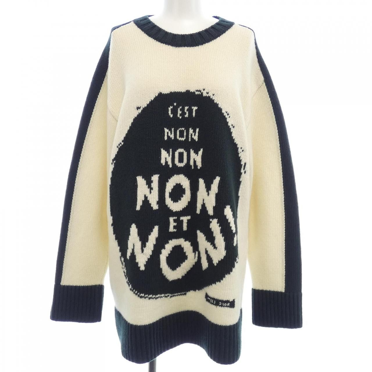 Dior Dior Christian Dior J'ADIOR8 NON NON NON ET NON! Cashmere Knit Others Tops 854S19AM019 DUTY FREE for USA Size ONE SIZE - 1 Thumbnail