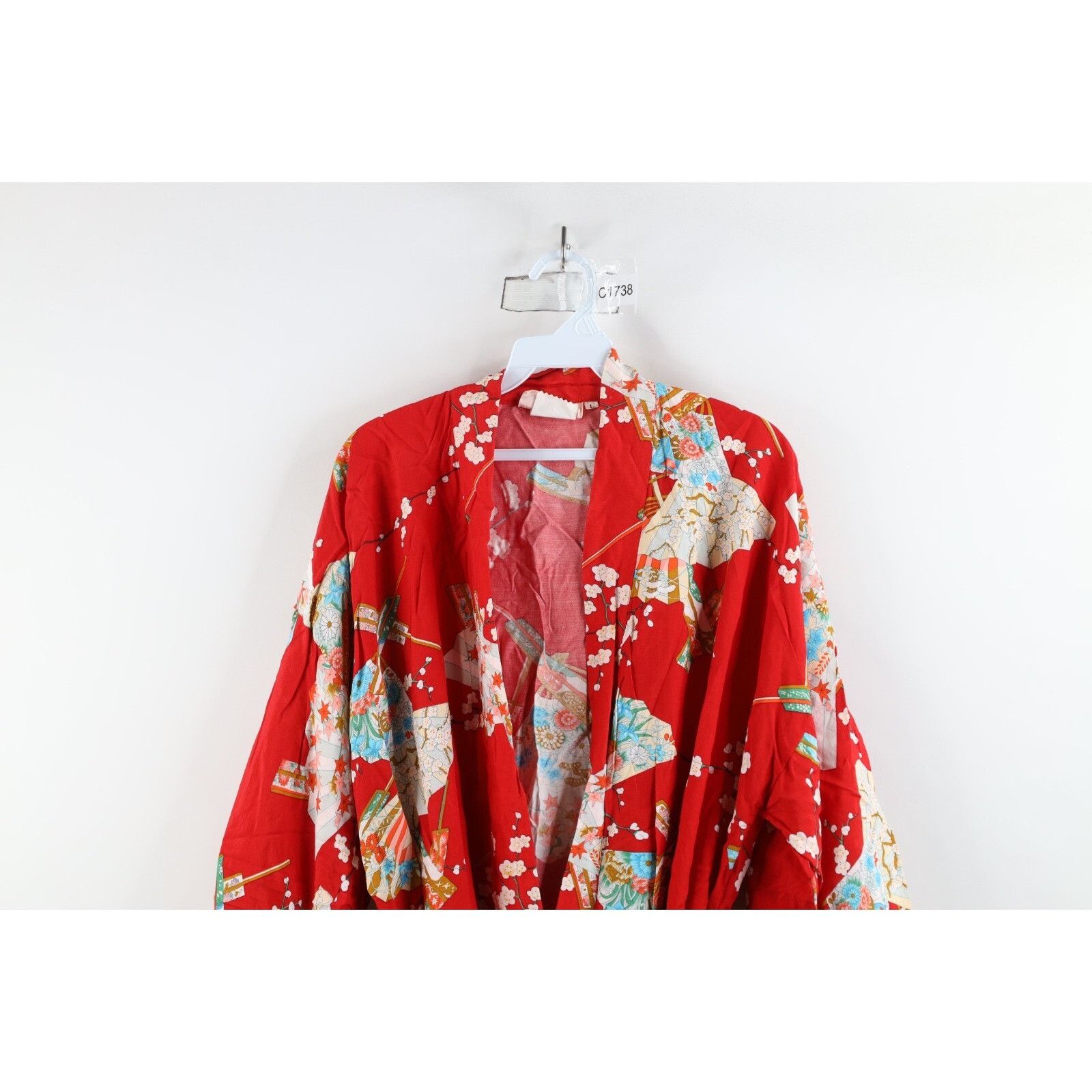 Vintage Vintage 90s Streetwear Rayon Japan Belted Kimono Robe Size L / US 10 / IT 46 - 2 Thumbnail