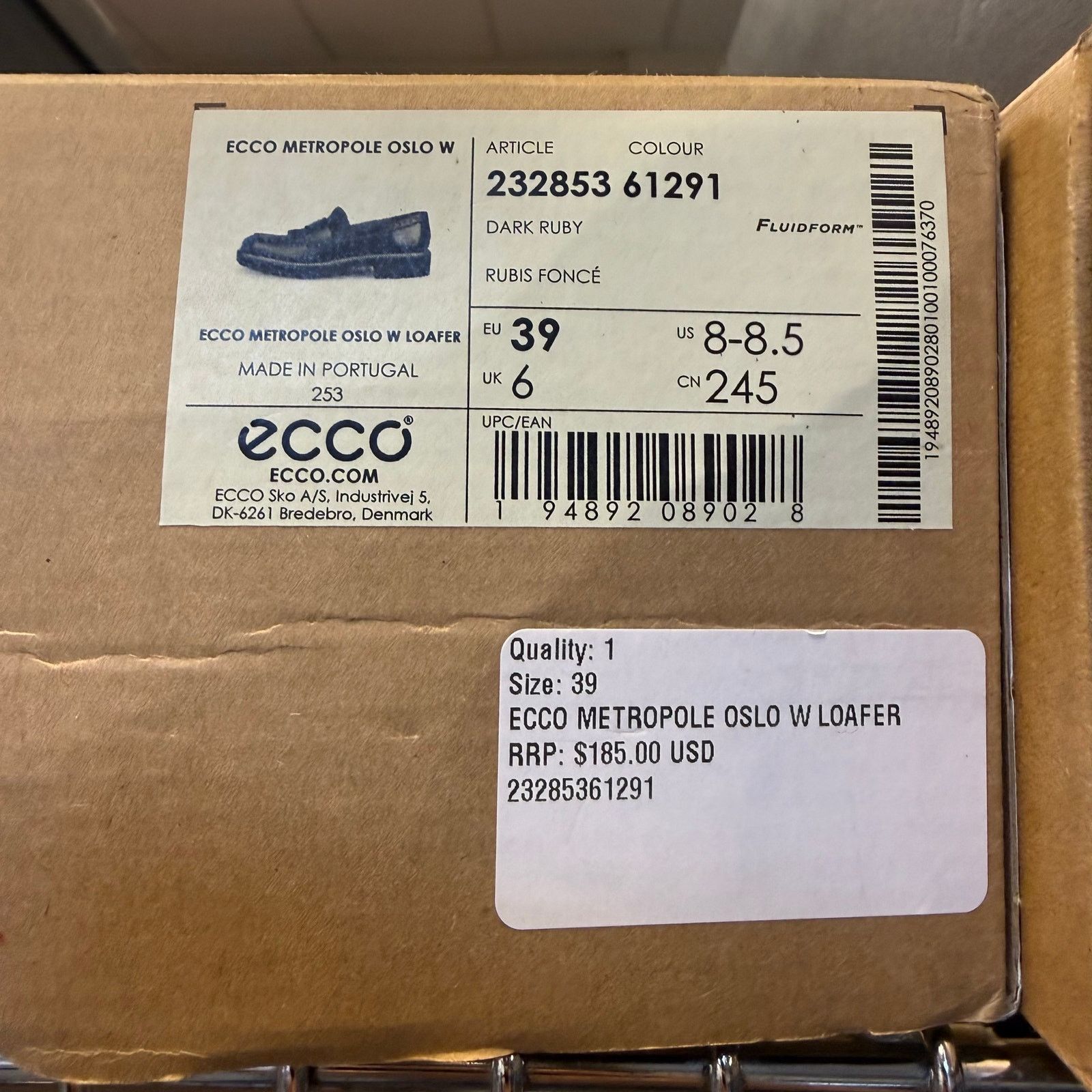 Ecco ECCO WOMEN'S 39 METROPOLE OSLO LOAFER MADE IN PORTUGAL NIB Size US 8 / IT 38 - 7 Thumbnail