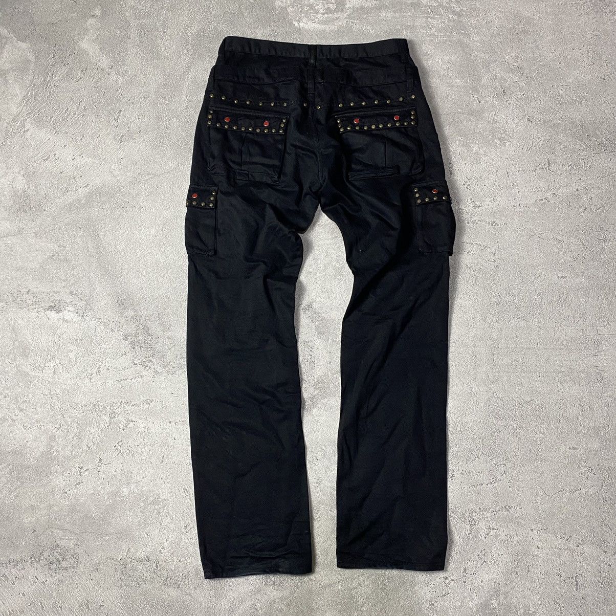 14th Addiction × If Six Was Nine × Japanese Brand Wild Khakis Double Waist Studed Cargo Pants Size US 32 / EU 48 - 6 Thumbnail
