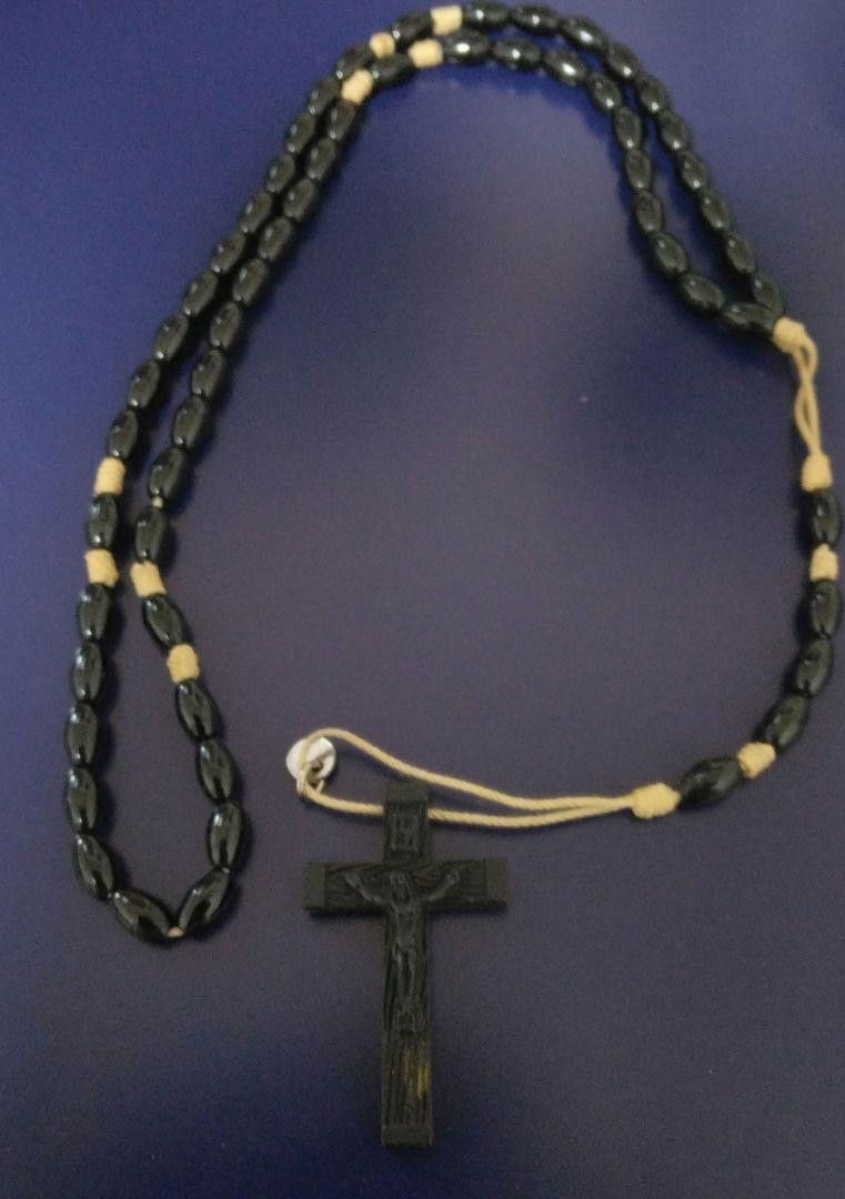 image of Undercover Archive Rosary Necklace in Black, Men's