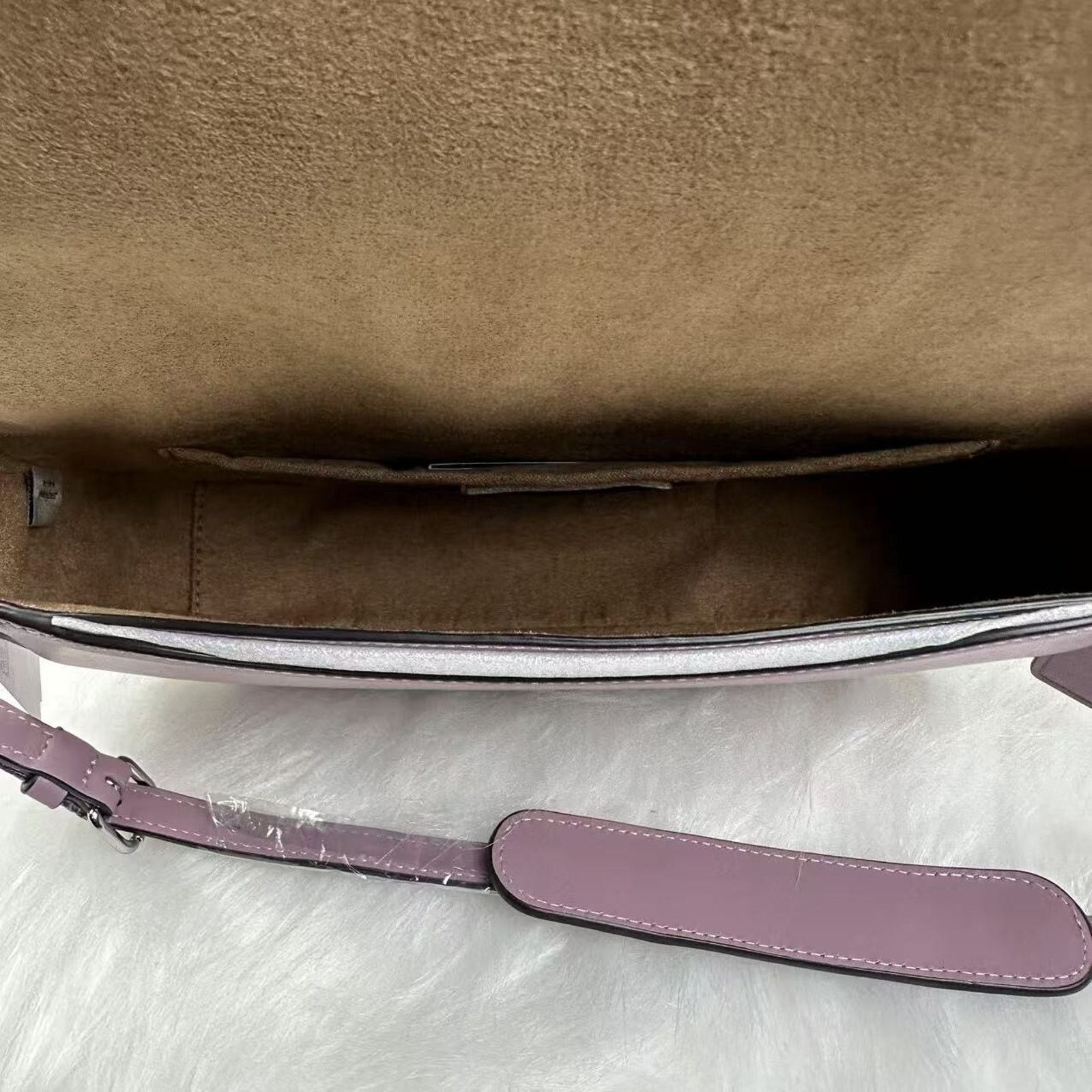 Coach Coach Andrea Shoulder Bag In Leather/Silver/Lilac Purple NWT Size ONE SIZE - 7 Thumbnail