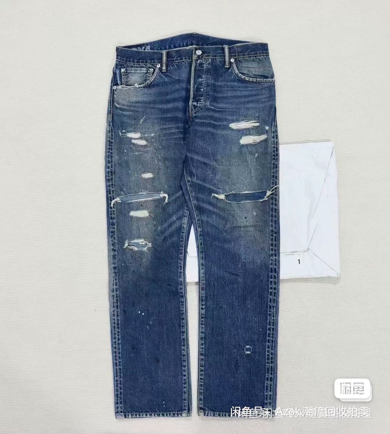 Visvim Visvim Dry4 Distressed Blue Denim Size US 26 / EU 42 - 1 Thumbnail