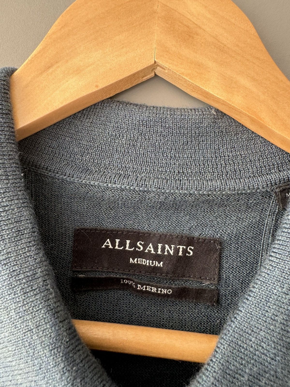 Allsaints Allsaints Mens Merino Wool Long Sleeve Polo Shirt Sweater Size US M / EU 48-50 / 2 - 4 Thumbnail