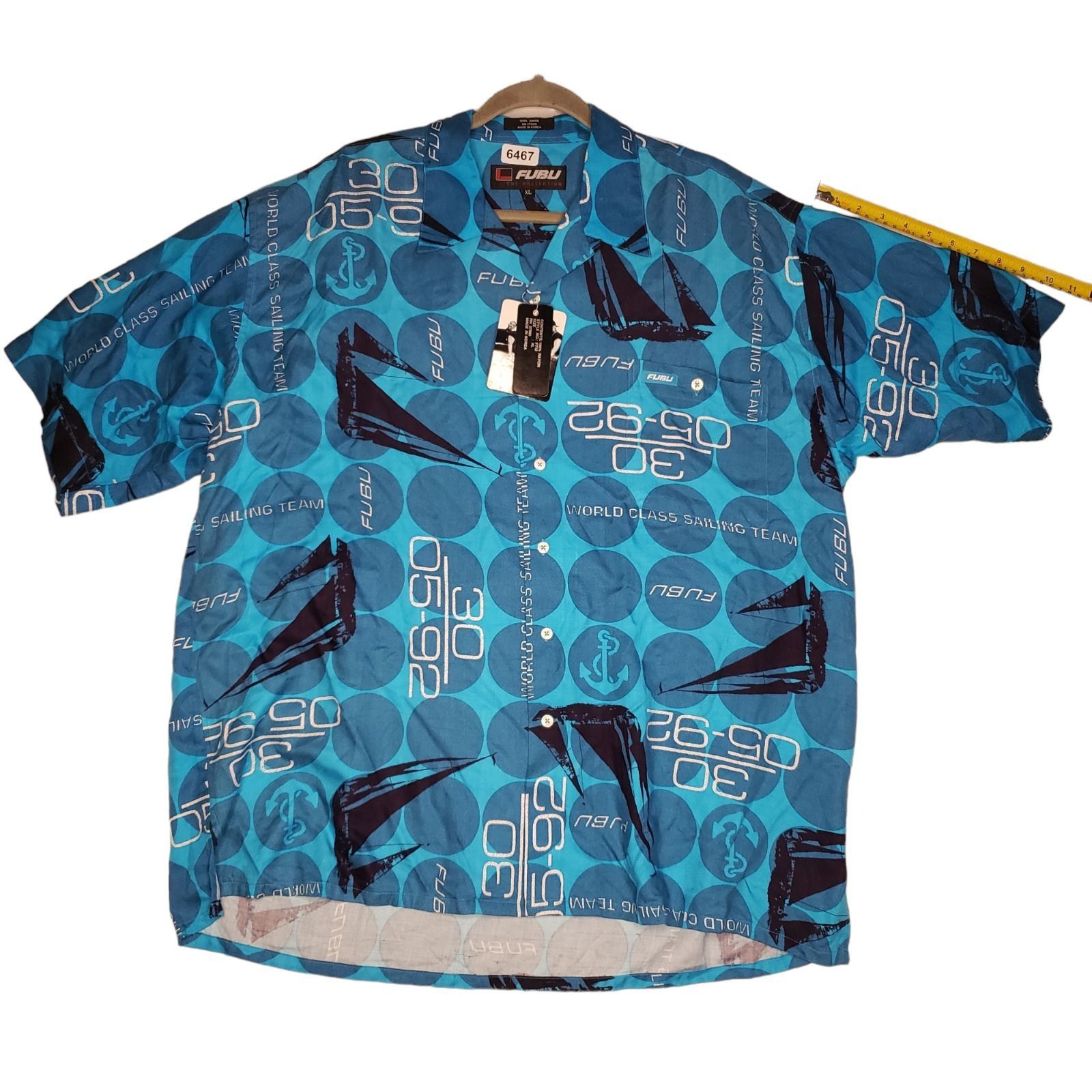 Fubu VTG FUBU World Class Sailing Team Button Up Shirt Size XL Size US XL / EU 56 / 4 - 12 Thumbnail