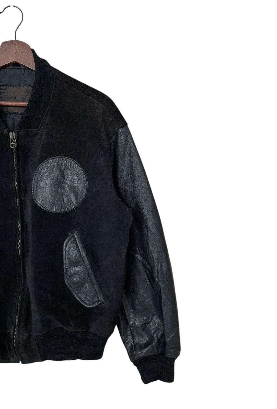 Japanese Brand × Vintage Vintage Brand Isamu Men Leather Varsity Jacket 1990s Size US M / EU 48-50 / 2 - 6 Thumbnail