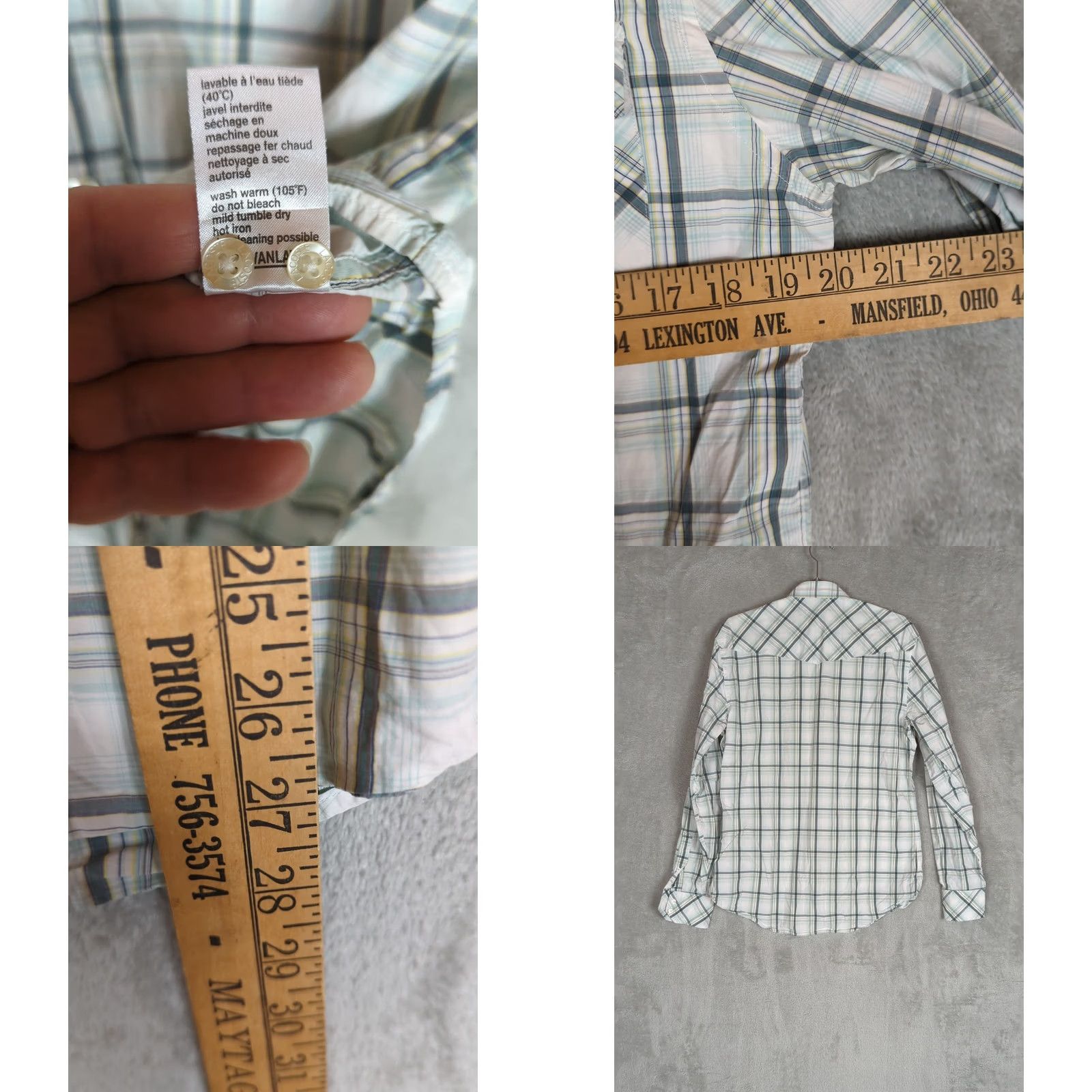 Lacoste Lacoste Button-Up Shirt Mens M Green Yellow Plaid Chest Logo Button-Down Collar Long Sleeve Size US M / EU 48-50 / 2 - 8 Thumbnail