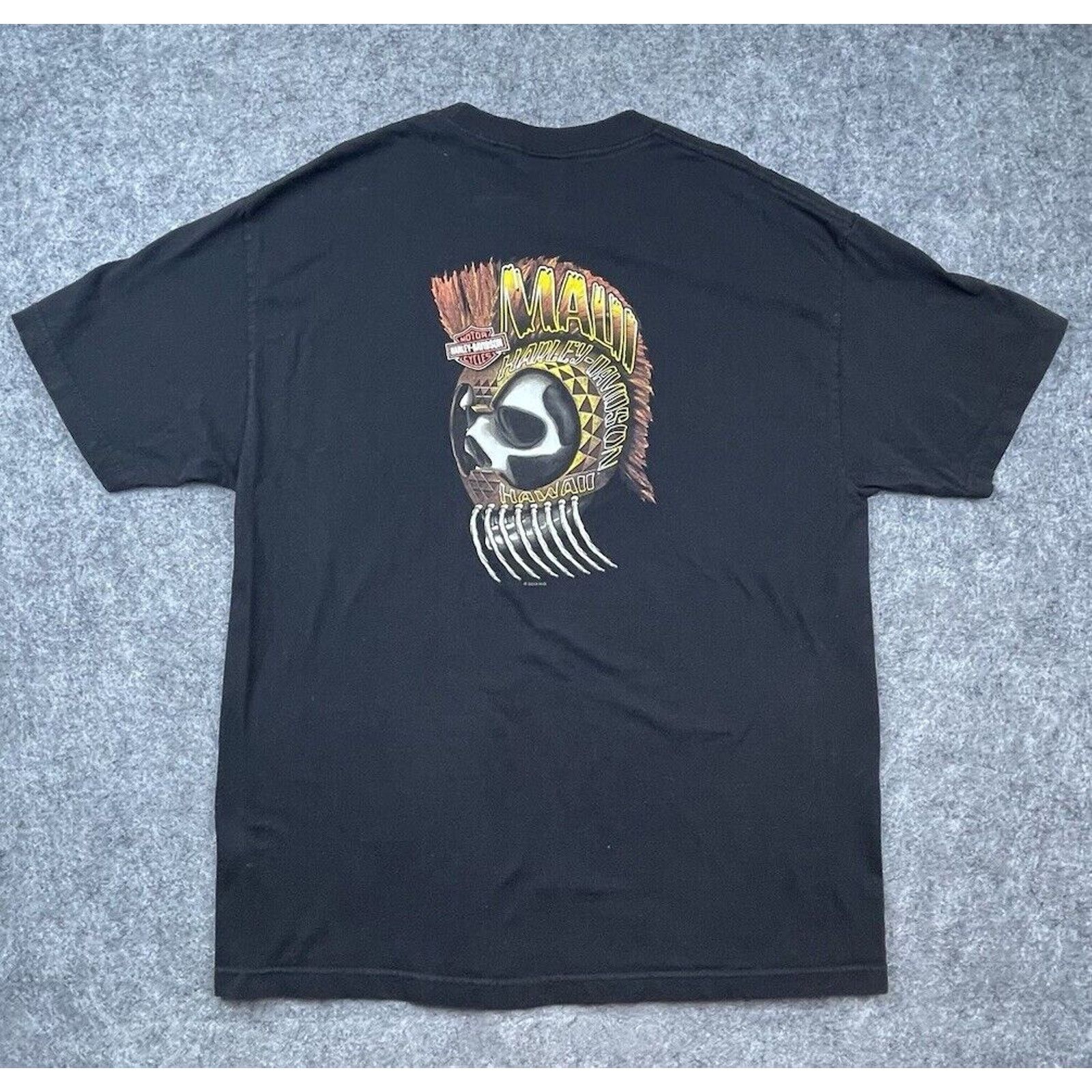 Harley Davidson Harley Davidson Shirt XL Skull Maui Hawaii Tiki Motorcycle Size US XL / EU 56 / 4 - 1 Thumbnail
