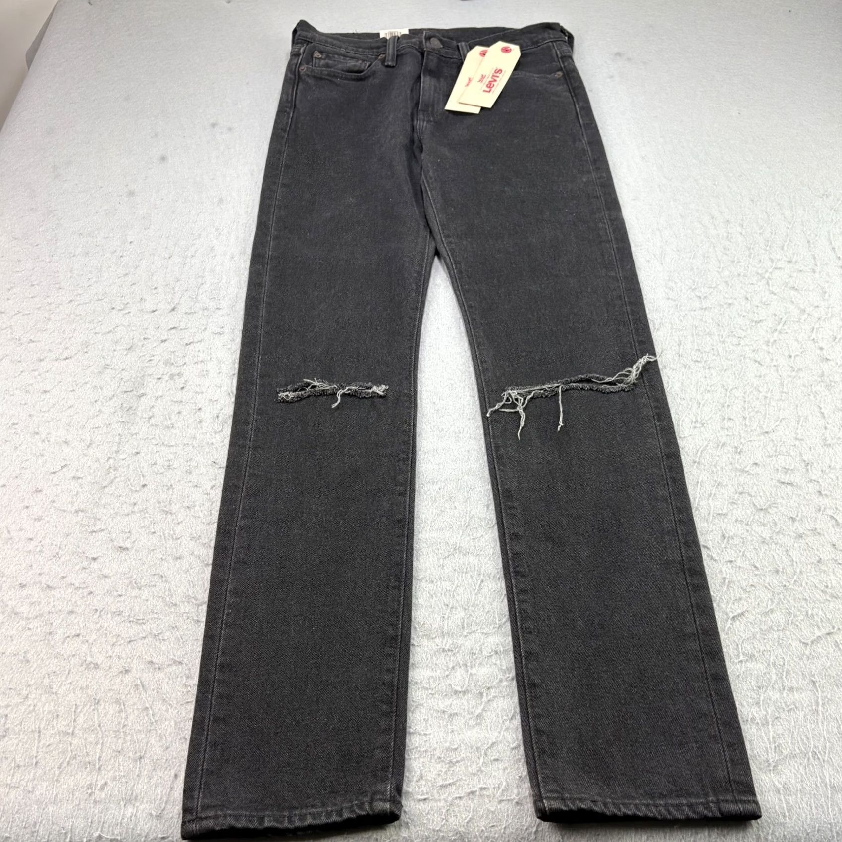 Levi's Levi's Jeans Mens 29x32 Black 510 Skinny Distressed Denim NEW Size US 29 - 2 Thumbnail