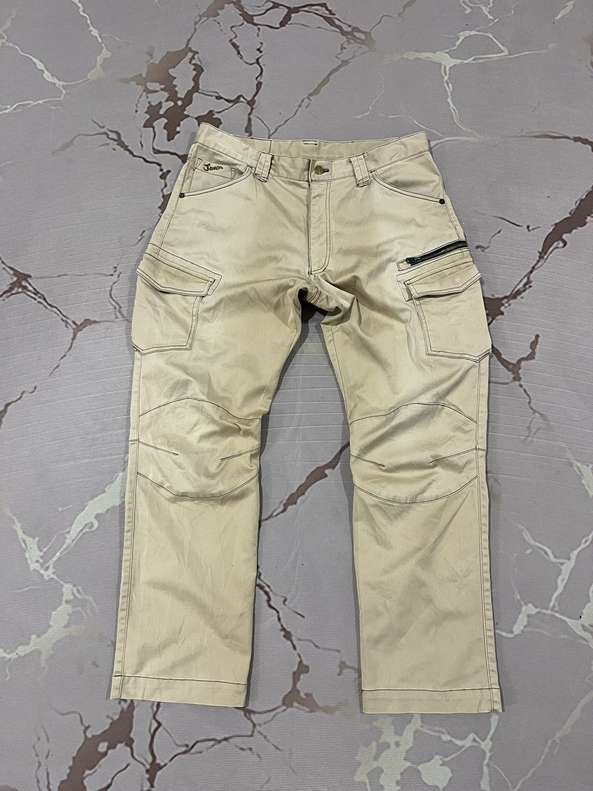 Japanese Brand Jawin Stretch Slim Cargo Work Pants Size US 34 / EU 50 - 1 Thumbnail