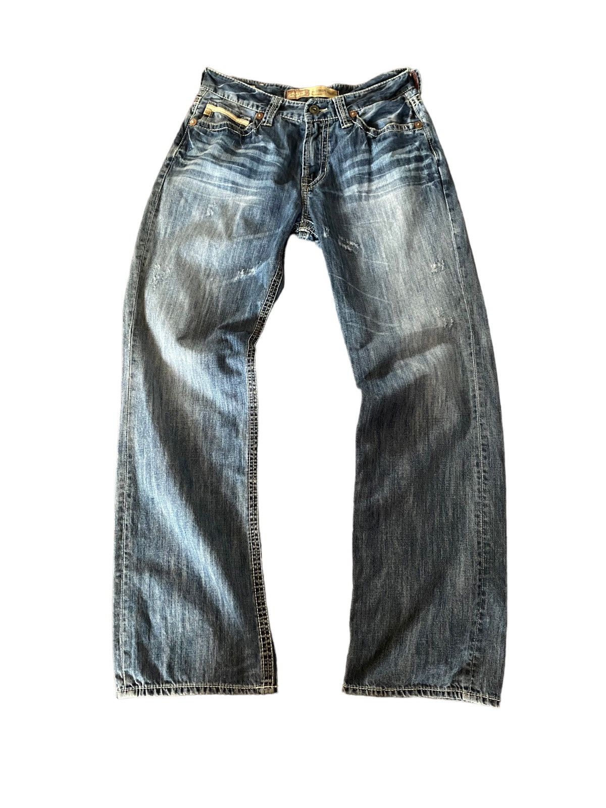 Affliction × Big Star × Vintage Vintage Big Star Distressed Bootcut Denim Size US 33 - 2 Thumbnail
