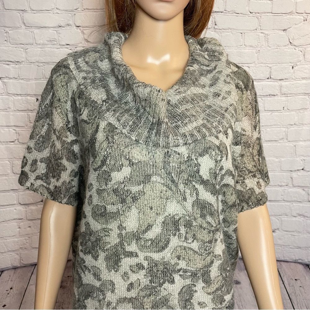 Jones New York New Jones New York Cowl Neck Floral Mohair Short Sleeve Swe Size 3XL / US 20-22 - 2 Thumbnail