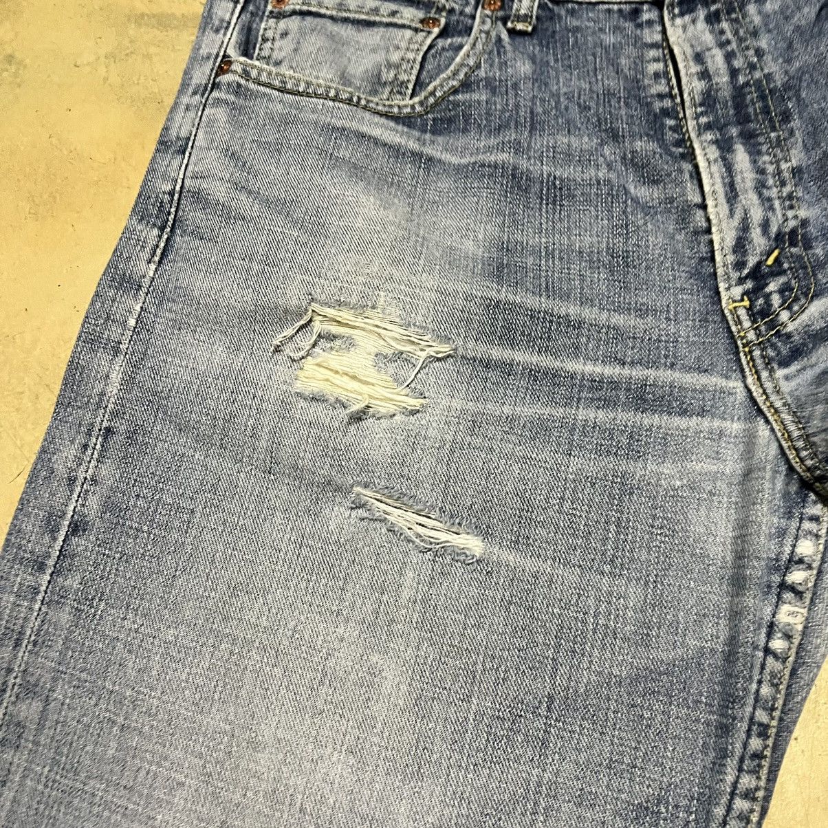 Jean × Levi's × Levi's Vintage Clothing Vintage Levis 534 Distressed Design Denim Jeans Size US 33 - 6 Thumbnail