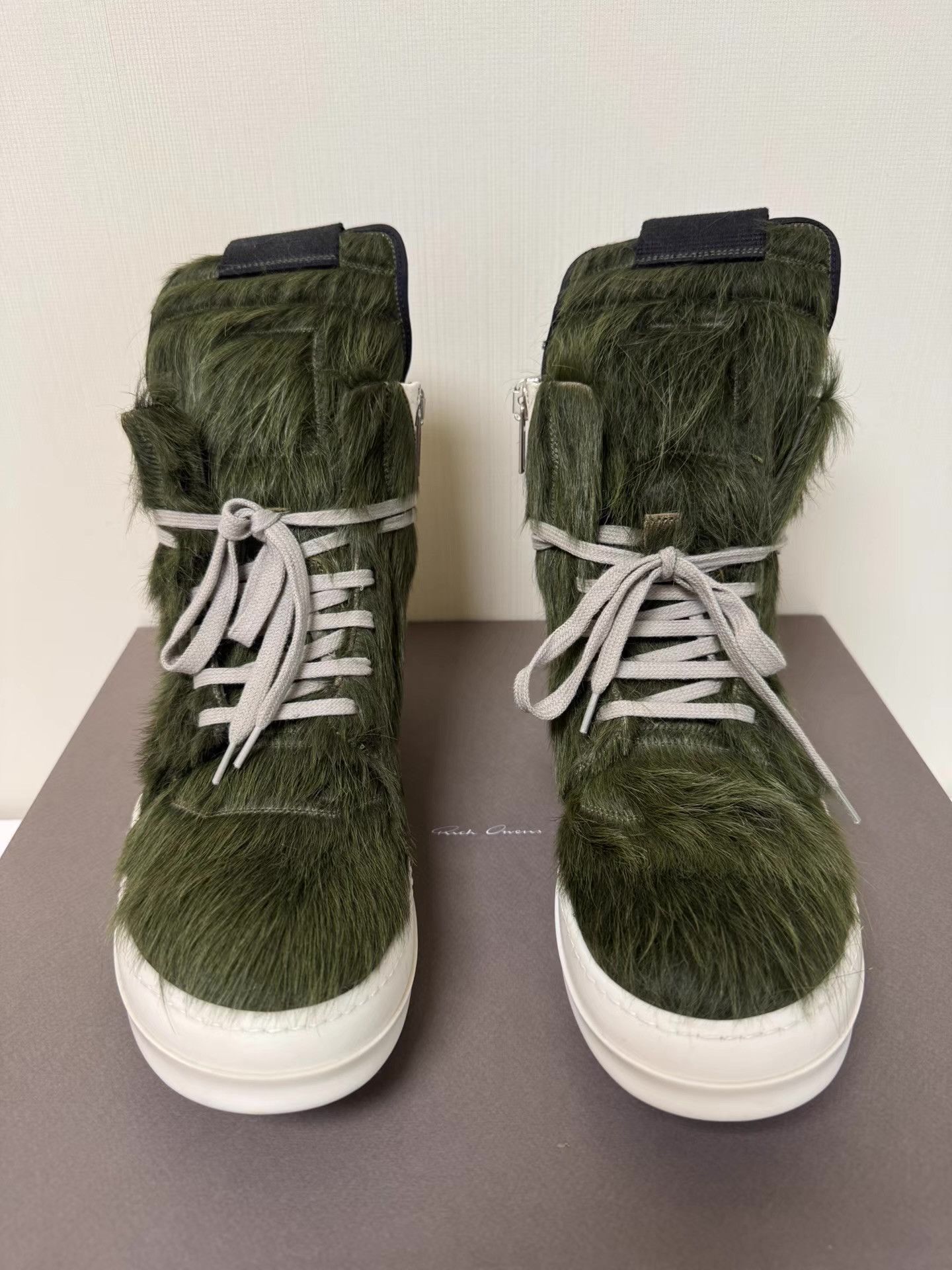 Rick Owens Rick Owens 21FW Green Fur Inverted Triangle Jacket Q8 Size US 8.5 / EU 41-42 - 3 Thumbnail