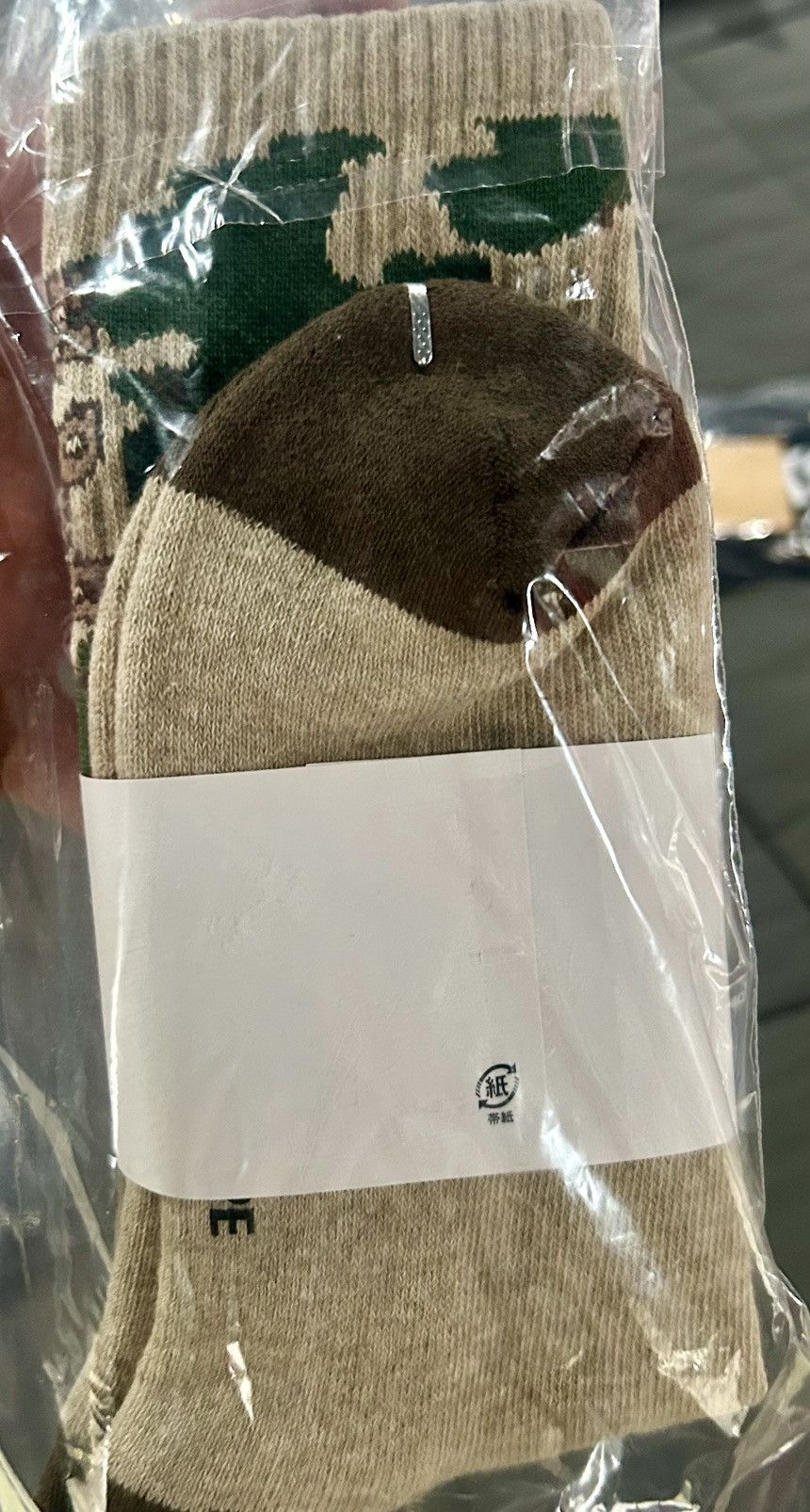 Bape BAPE Woodland Camo Crew Socks (Olive Drab) | A Bathing Ape Size ONE SIZE - 2 Thumbnail