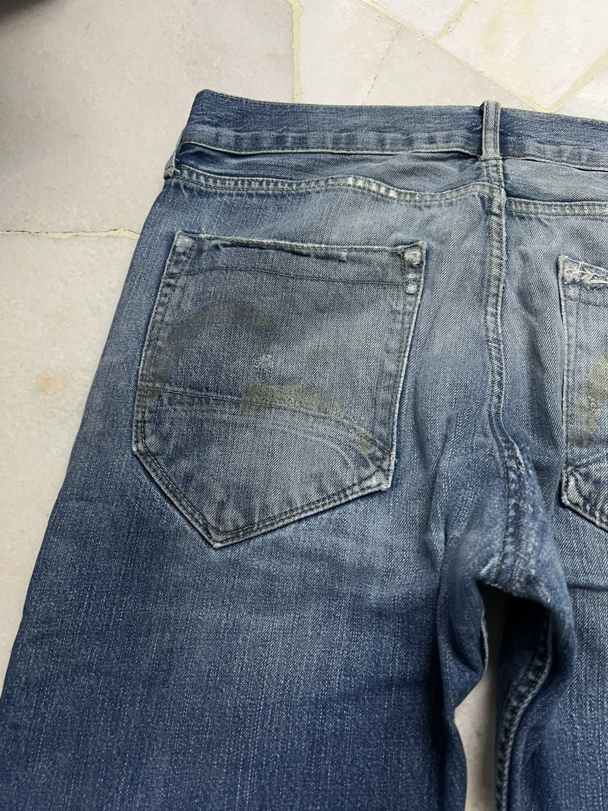 Evisu × Puma 💥90’s💥Vintage Evisu x Puma Distressed Ripped Jean Size US 34 / EU 50 - 13 Thumbnail