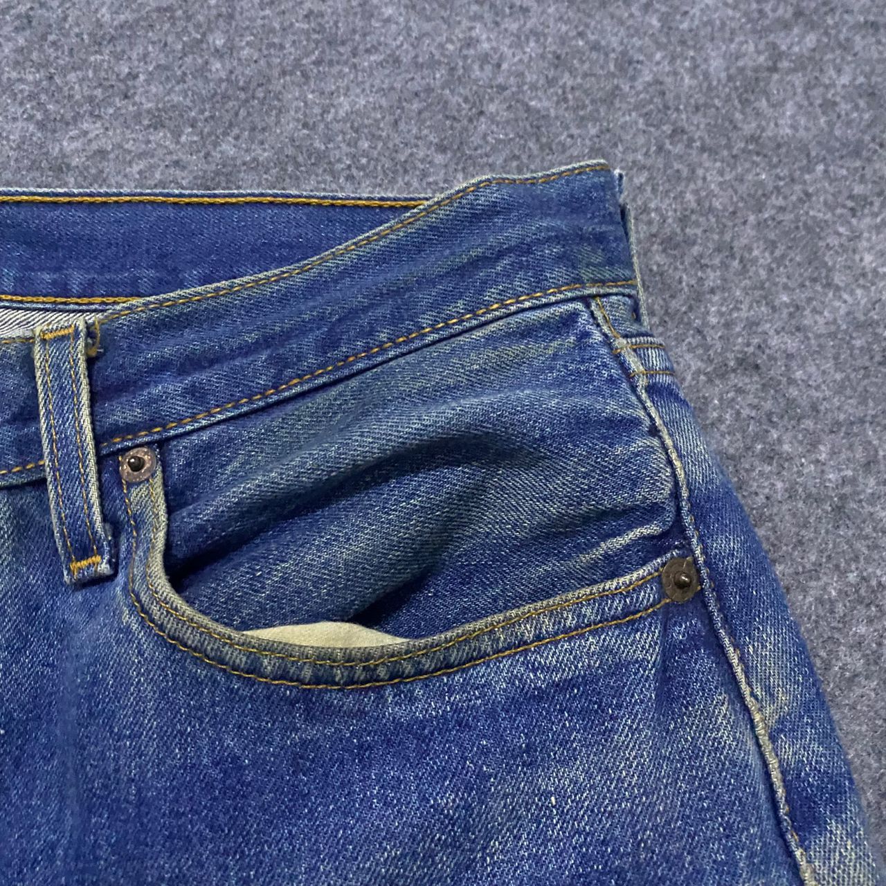 Levi's Vintage 90s Levis 501 Selvegde Patchwork Kurt Cobain Style Size US 33 - 9 Thumbnail