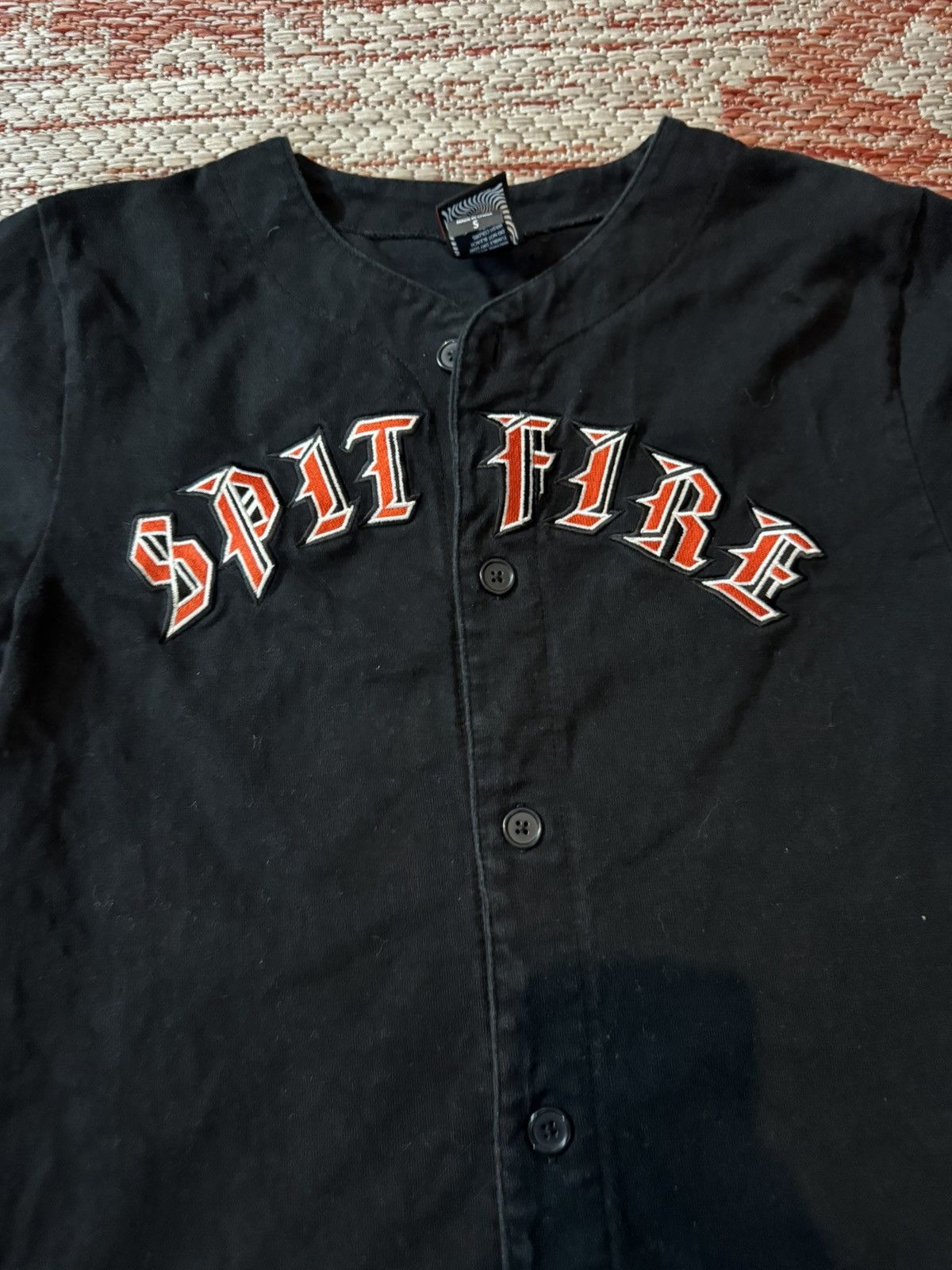 Spitfire Men’s Spitfire Button Up Shirt NWT Sz S Black Skate Size US S / EU 44-46 / 1 - 2 Thumbnail