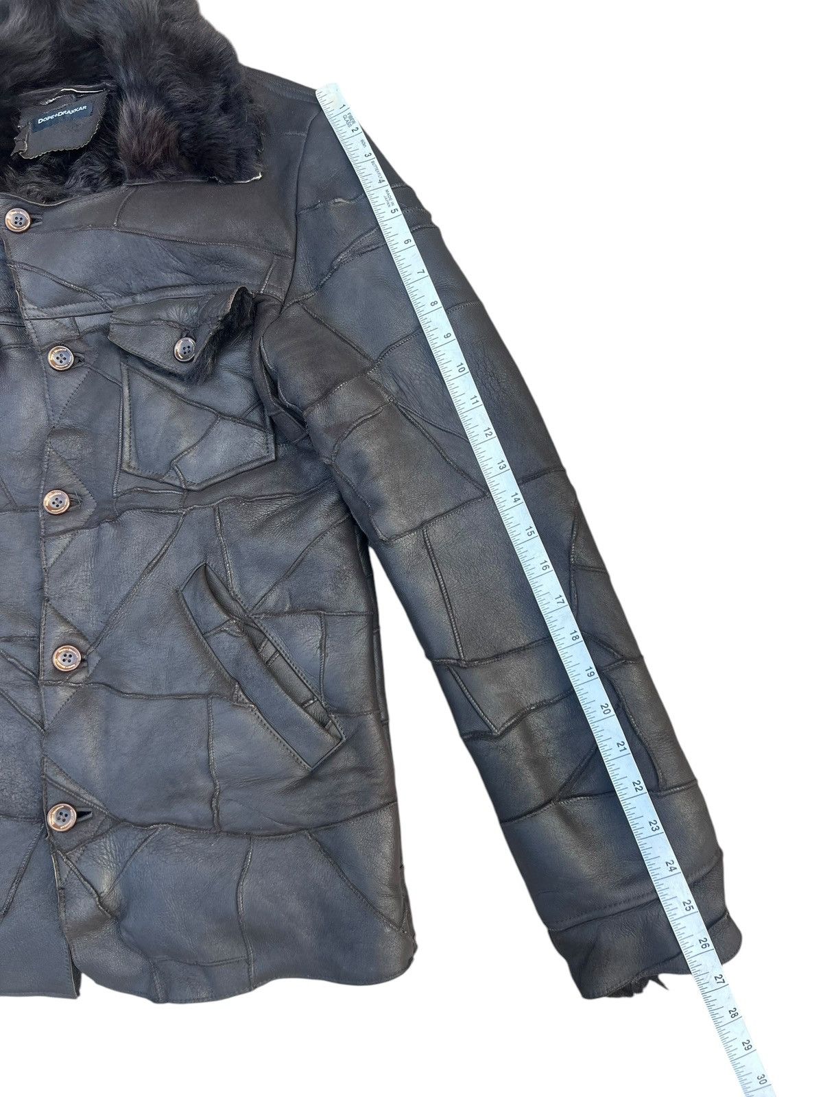 Leather Dope + Drakkar Patchwork Sheepskin Leather Shearling Jacket Size US M / EU 48-50 / 2 - 3 Thumbnail