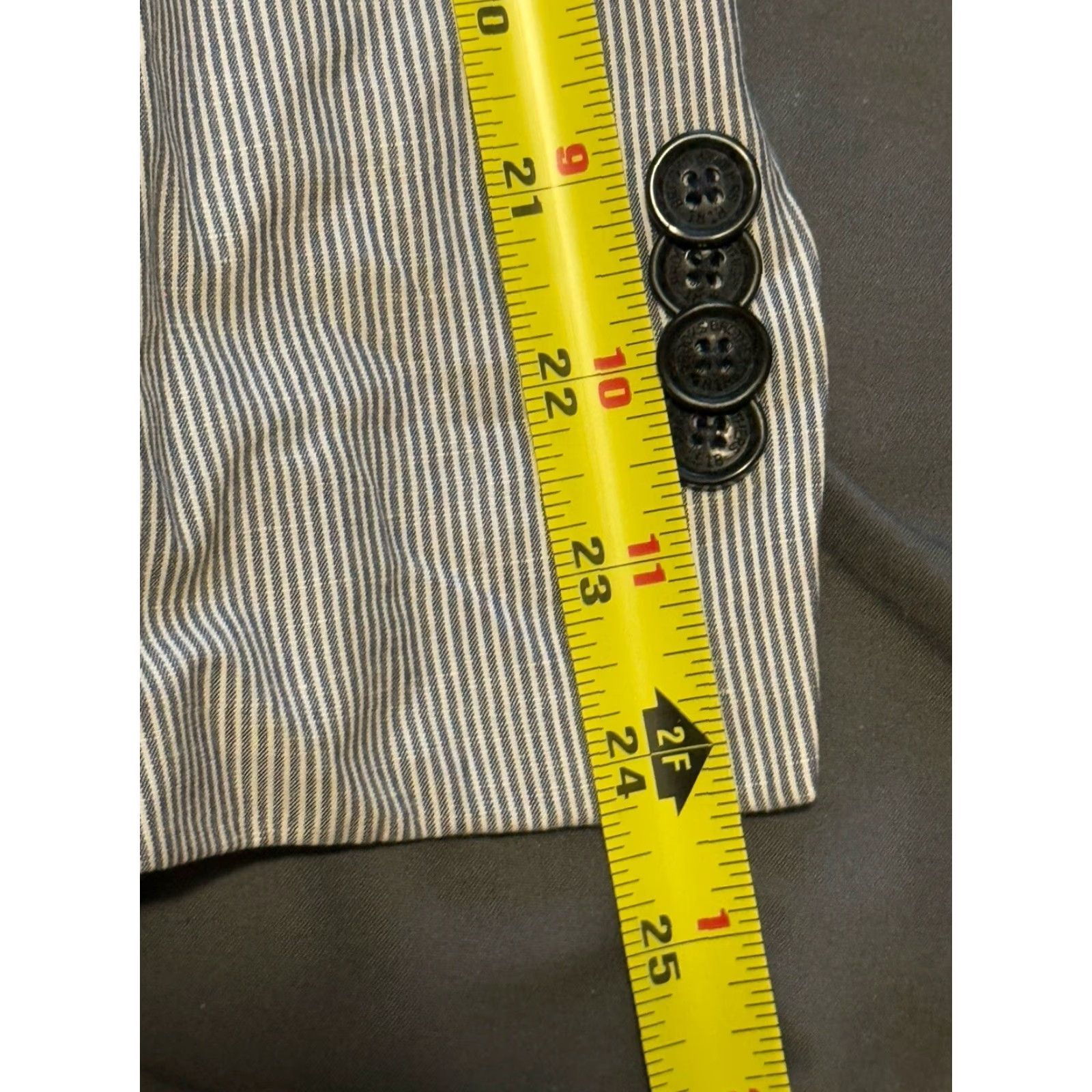 Brooks Brothers BROOKS BROTHERS Blazer Jacket WOMENS 10 Linen Blend Milano Fit Back Vent Button Multicolor Basic Jacket Size L / US 10 / IT 46 - 4 Thumbnail