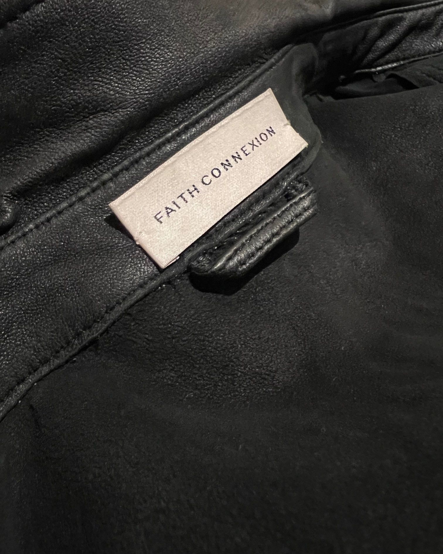 Faith Connexion Faith Connexion Leather Overshirt – “London Is My Hometown” Size US S / EU 44-46 / 1 - 6 Thumbnail